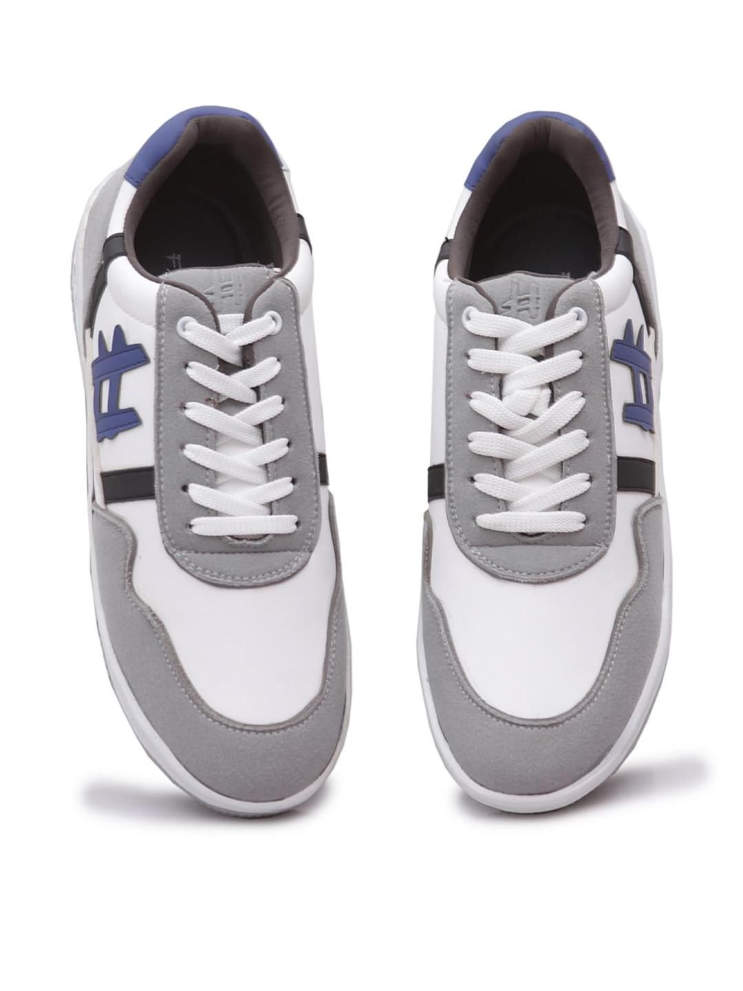 FASINO Men White Synthetic Leather Casual Shoes-image-6