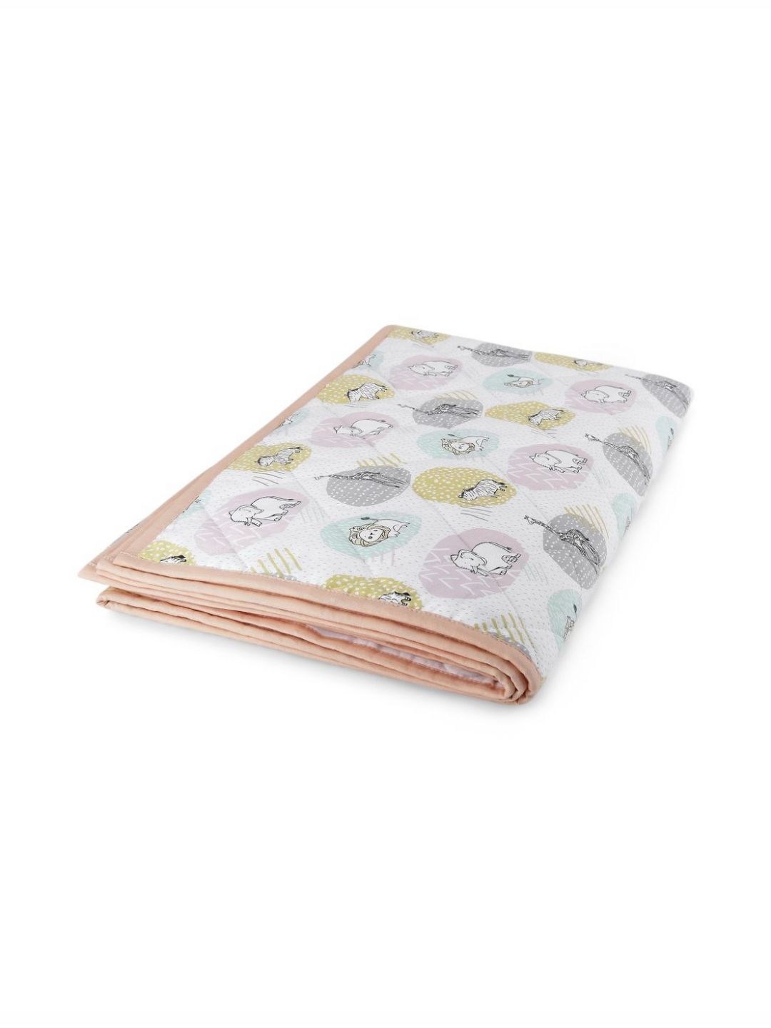 Portico White & Green Cartoon Characters AC Room 150 GSM Cotton Single Bed Quilt-picture-18