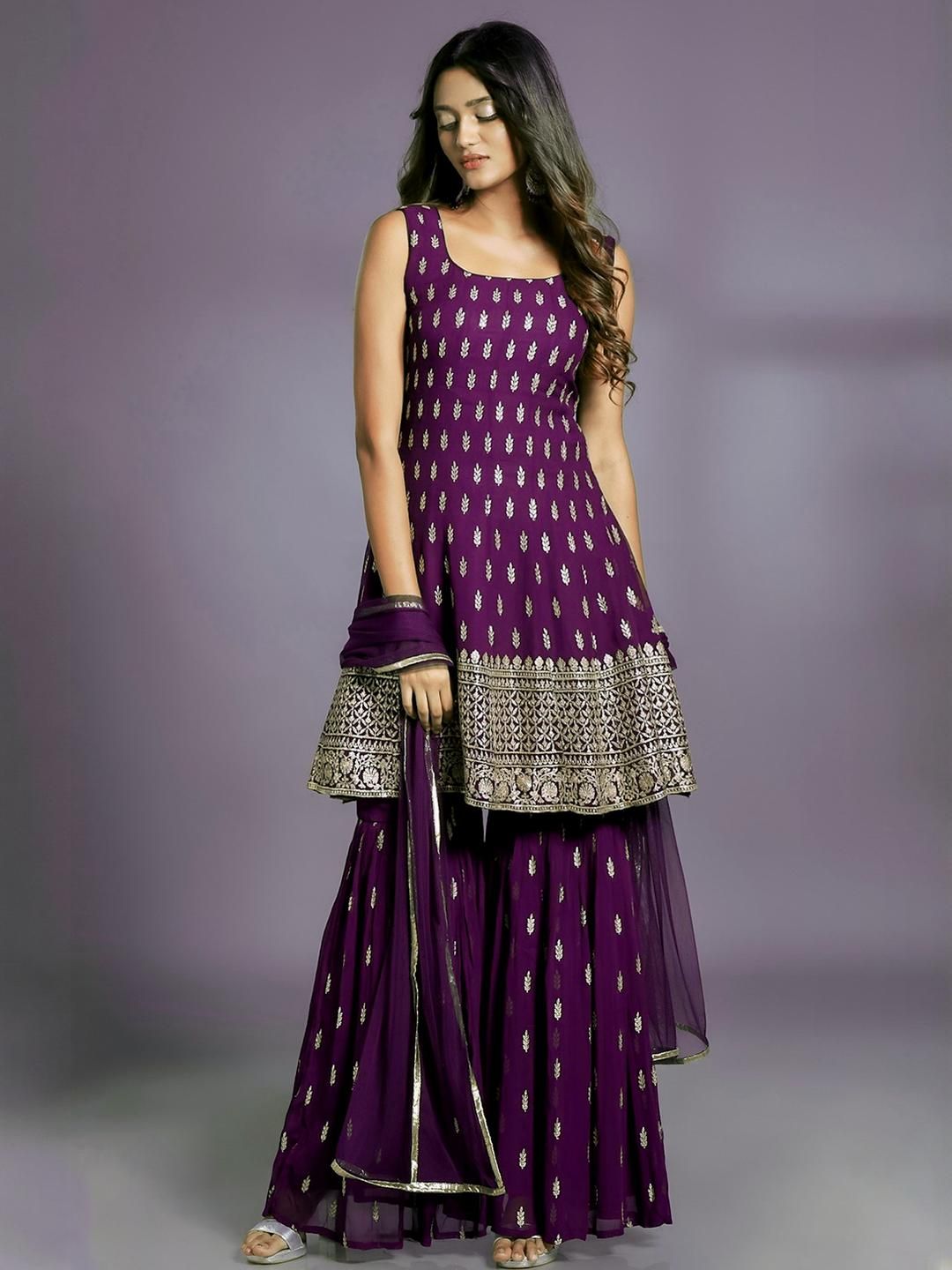 Xomantic Fashion Women  Georgette Kurta Sets
