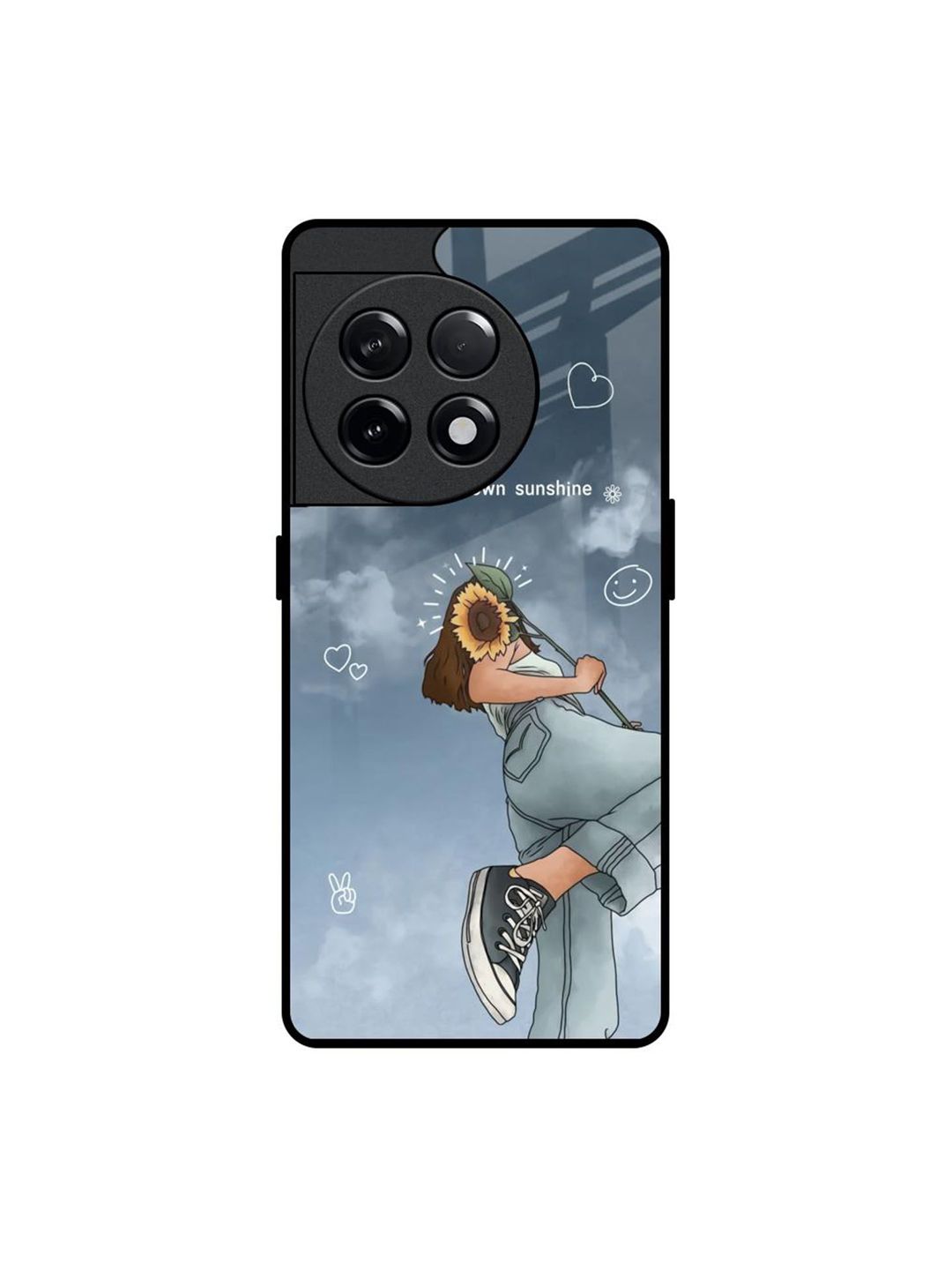 QRIOH Sunflower Spirit Printed OnePlus 11R 5G Back Case Mobile Accessories-picture-15