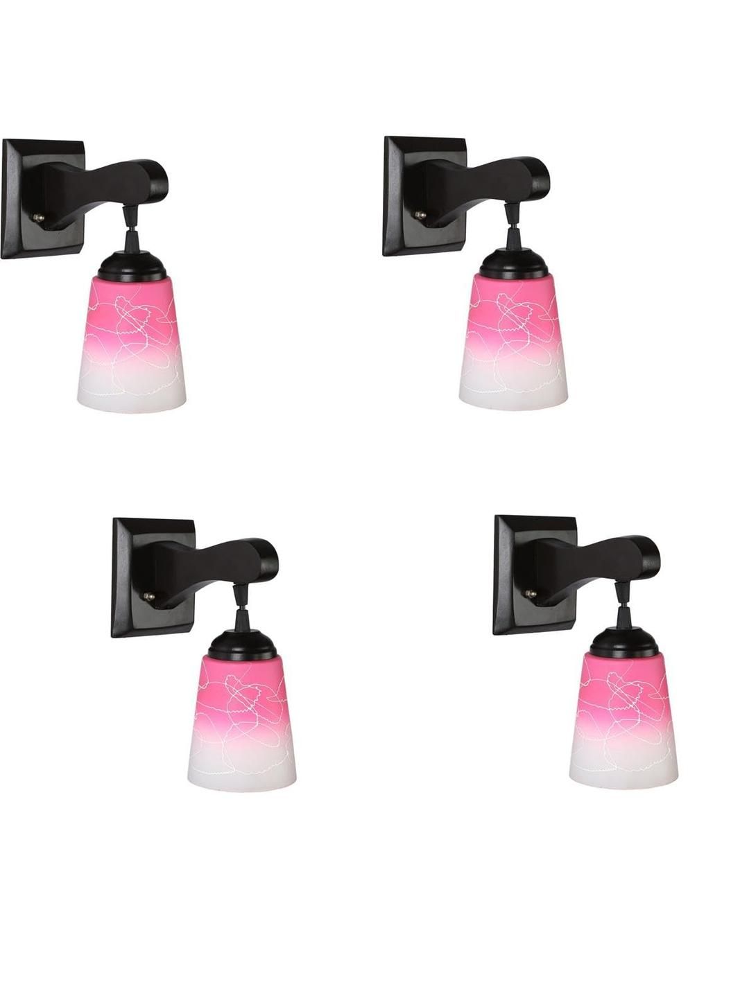 SOMIL Pink Glass Cylinder Printed Wall Lamps-picture-31