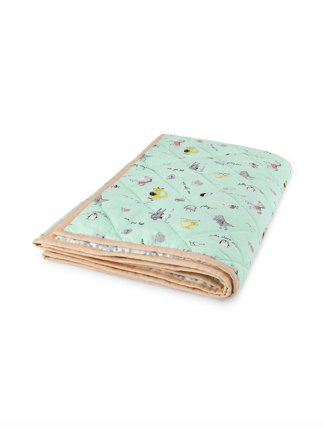 Portico Blue & White Cartoon Characters AC Room 150 GSM Cotton Single Bed Quilt-picture-17