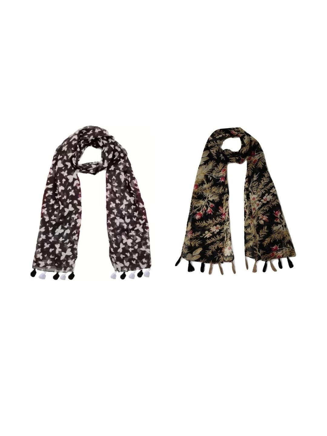 StoleVilla Women Pack Of 6 Floral Chiffon Stoles-picture-33