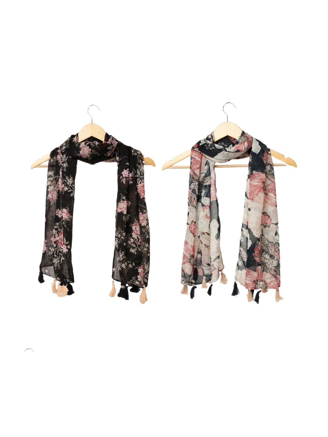 StoleVilla Women Pack Of 6 Floral Chiffon Stoles-picture-11