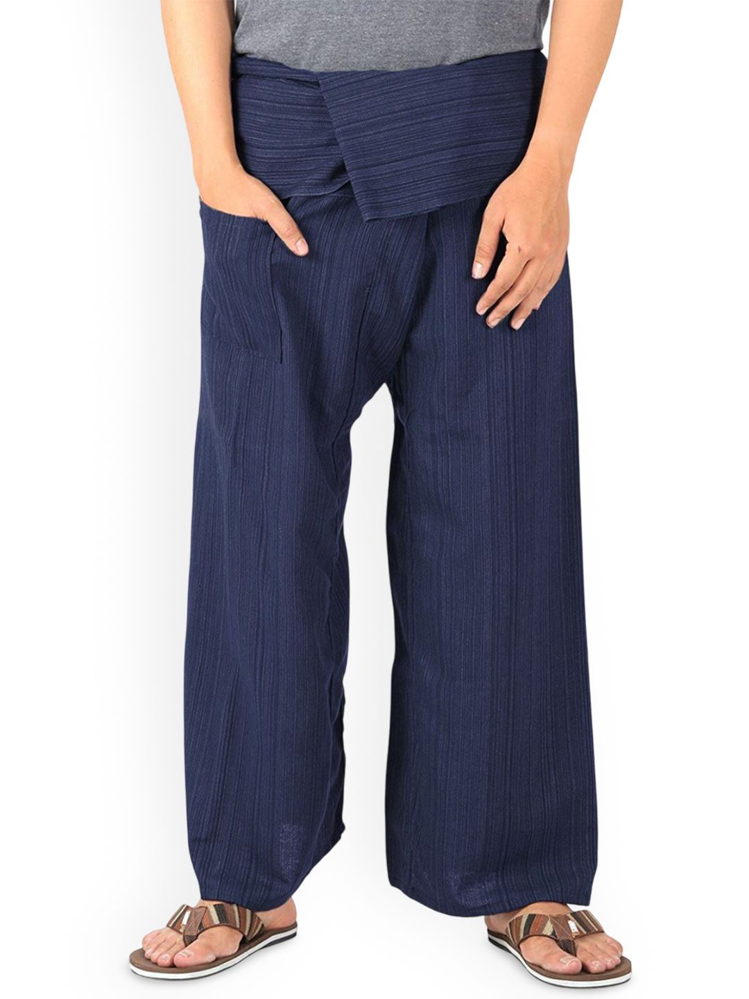 WHITEWHALE Men Striped Fisherman Lounge Pants-picture-45