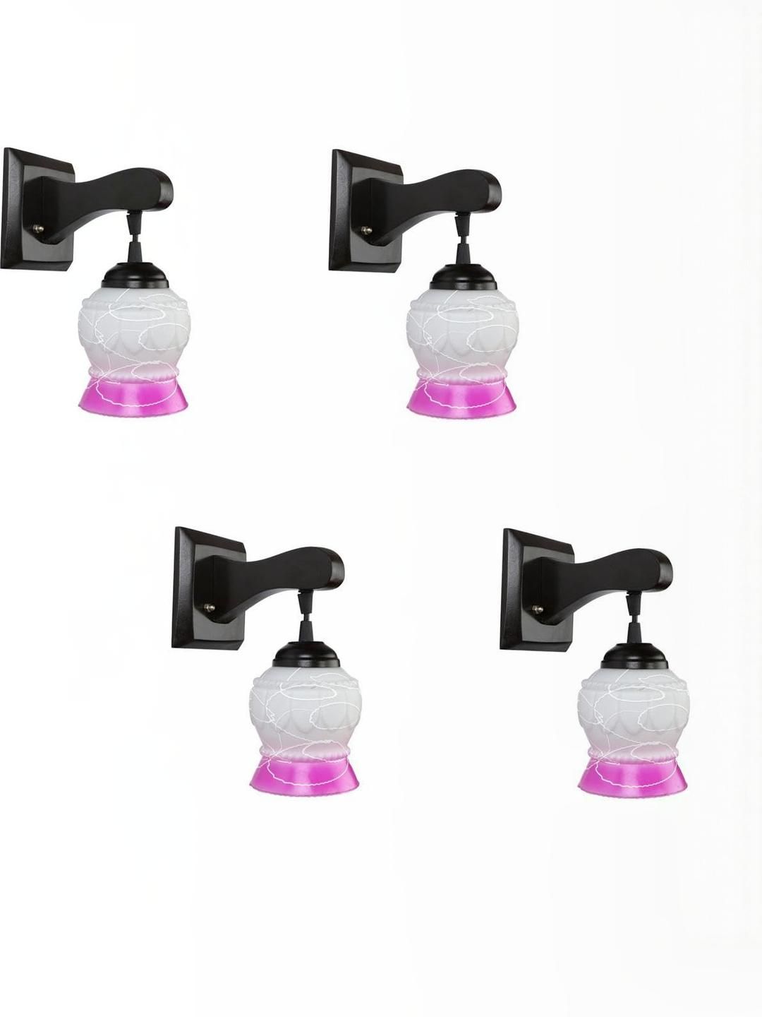 SOMIL Pink Glass Cylinder Printed Wall Lamps-picture-34