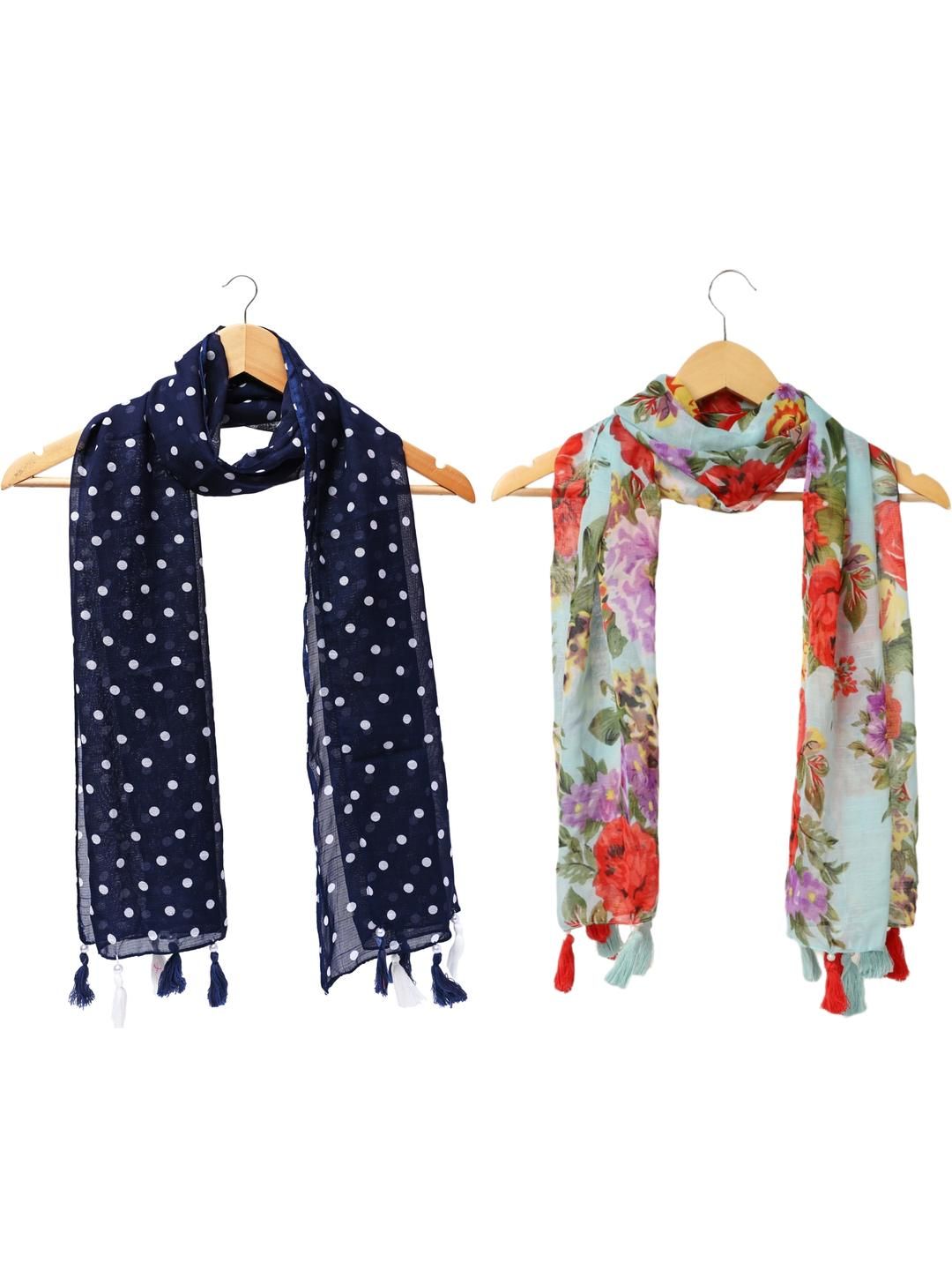 StoleVilla Women Pack Of 6 Floral Chiffon Stoles-picture-37