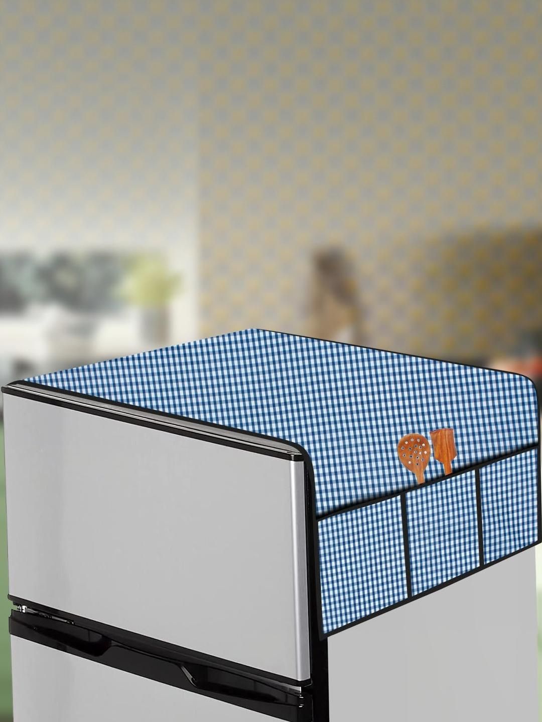 The Furnishing Tree Blue Plastic Refrigerator Cover-picture-25