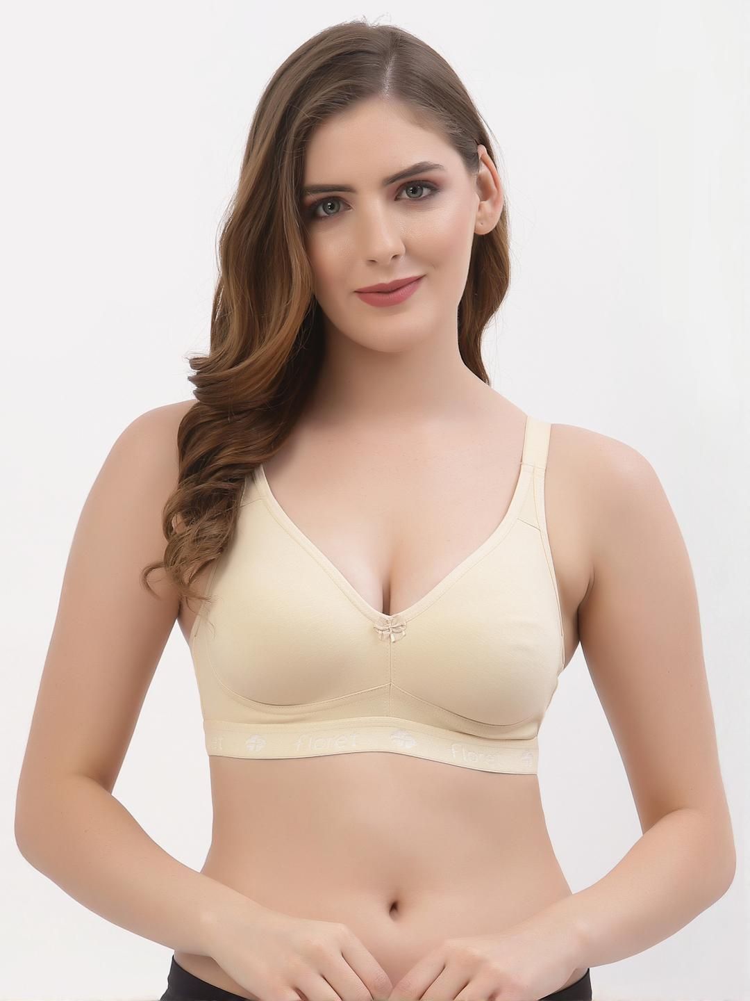 Floret Non-Wired Cotton Minimizer Bra