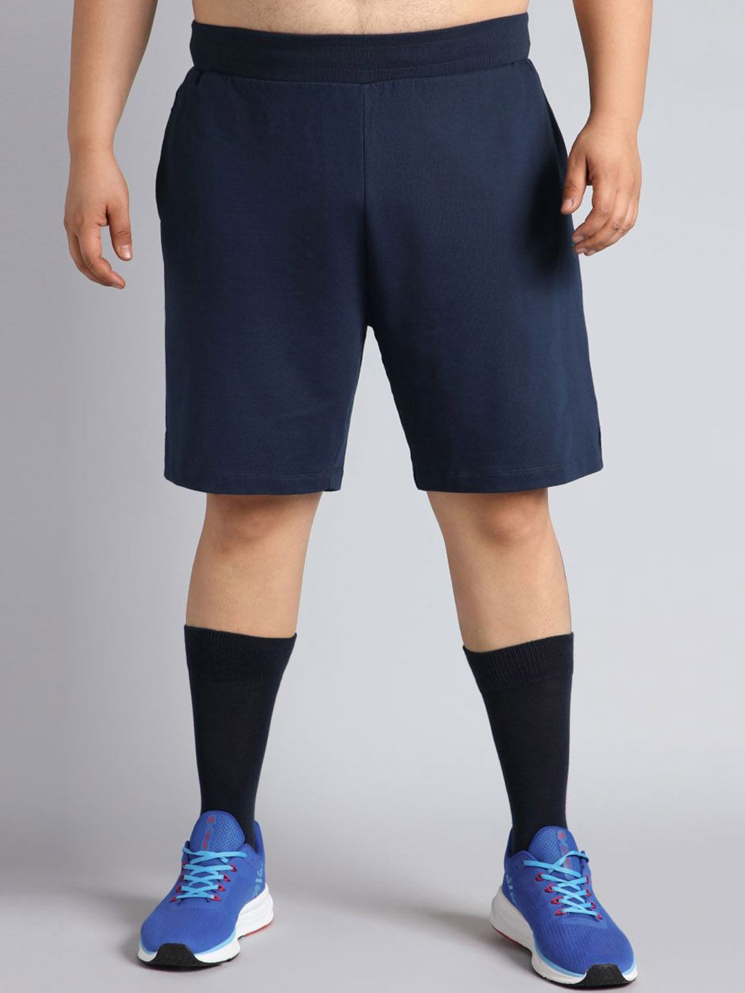 CULT Men Navy Plus Size Training Essential Shorts-picture-43