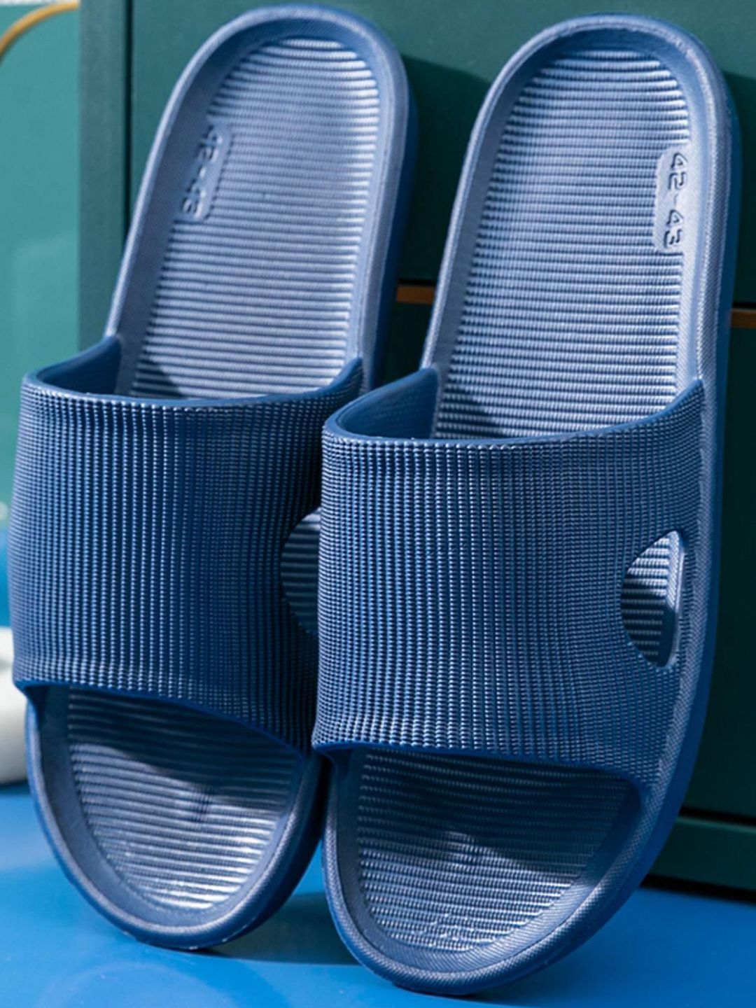 glitchez Men Self Design Sliders Flip Flops-picture-18