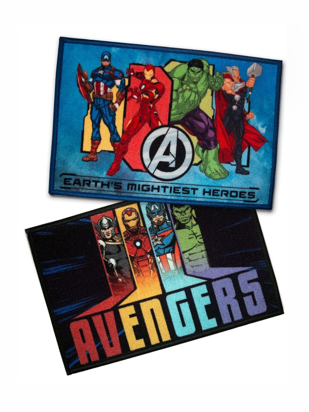 Athom Living 2-Pcs Blue & Red Marvel Printed Anti-Skid Doormat-picture-31