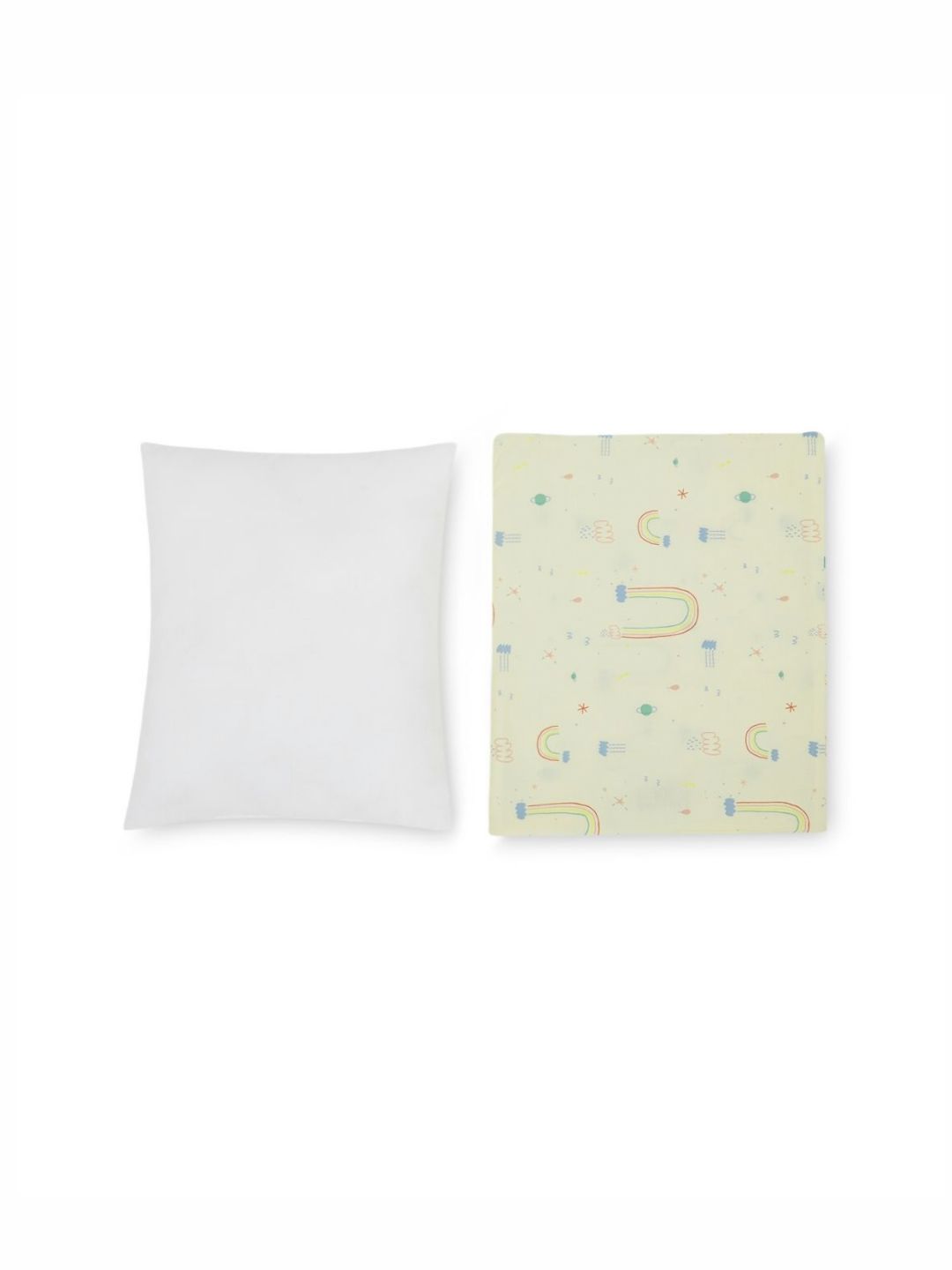 Portico Infants Kids Lime Green 2 Pieces Fibre Filled Cotton Lightweight Baby Pillows-image-46