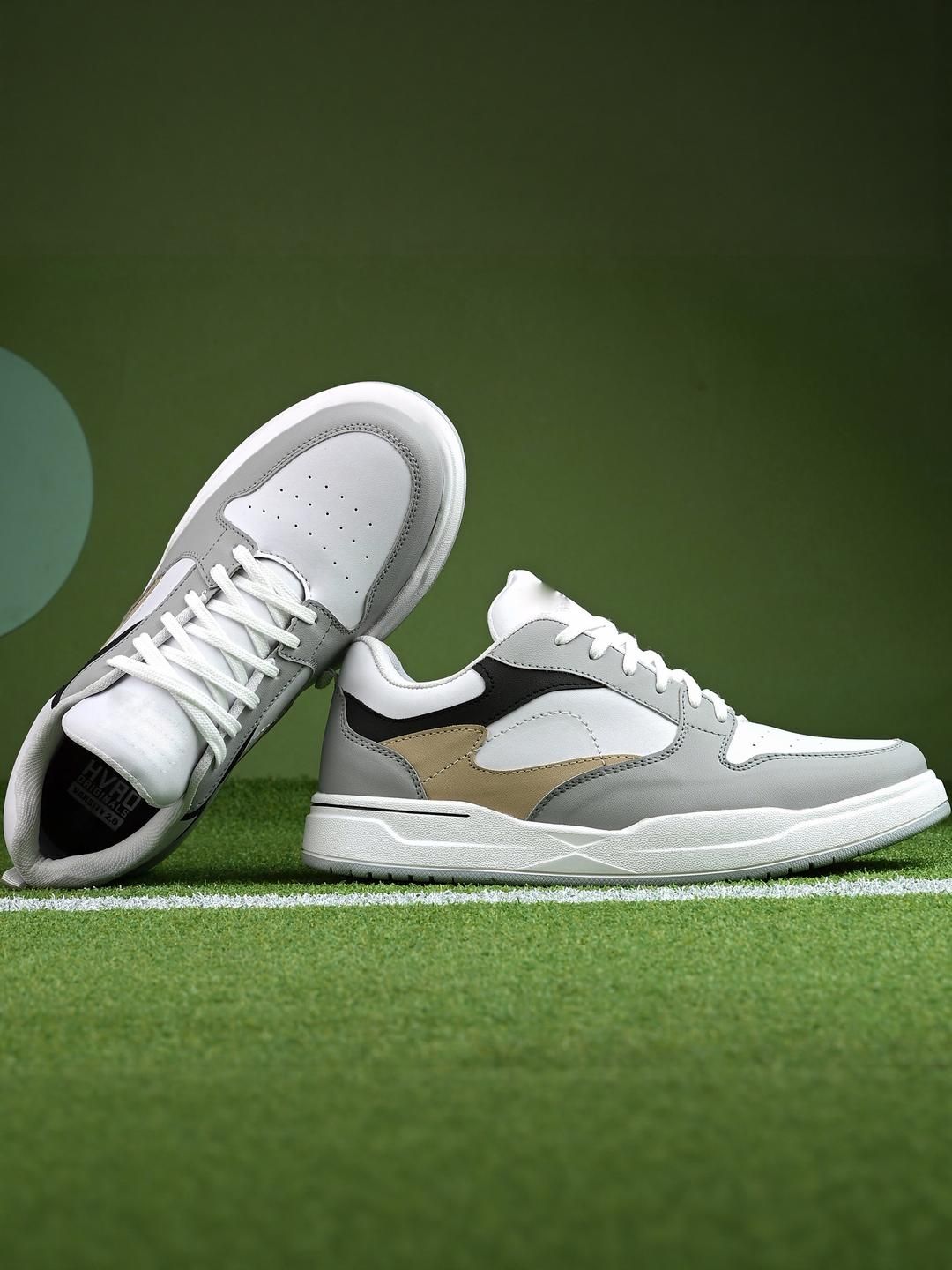 BRAWO Men Grey Casual Shoes-image-3