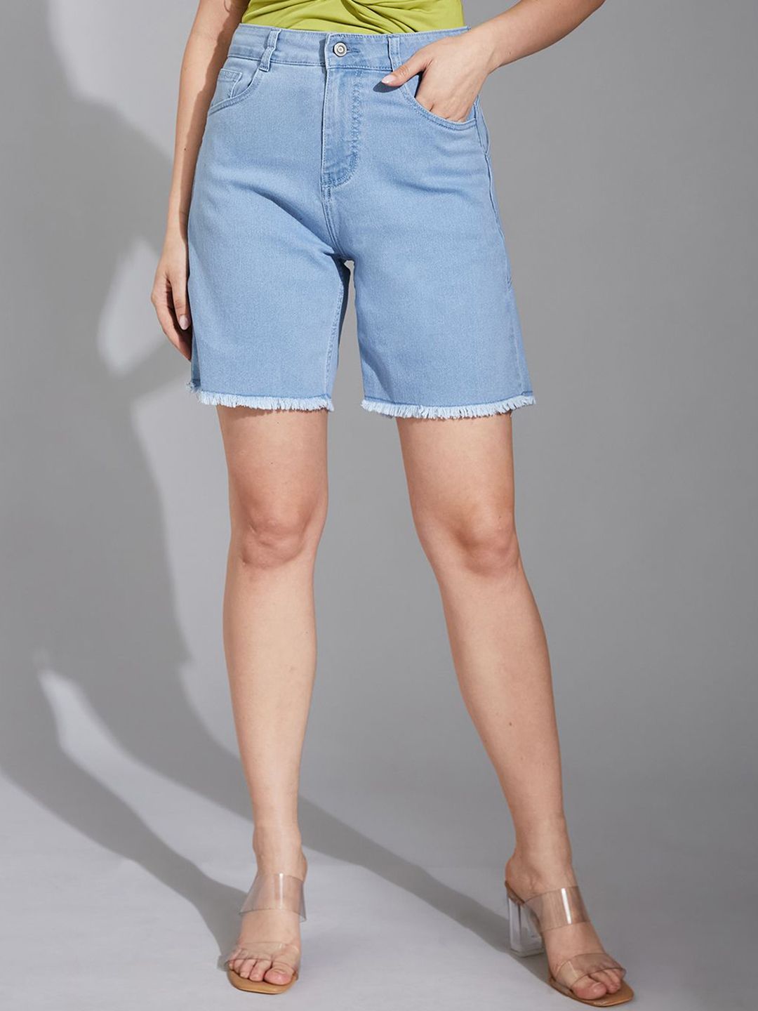 Life With Pockets Women High-Rise Denim Shorts-picture-35