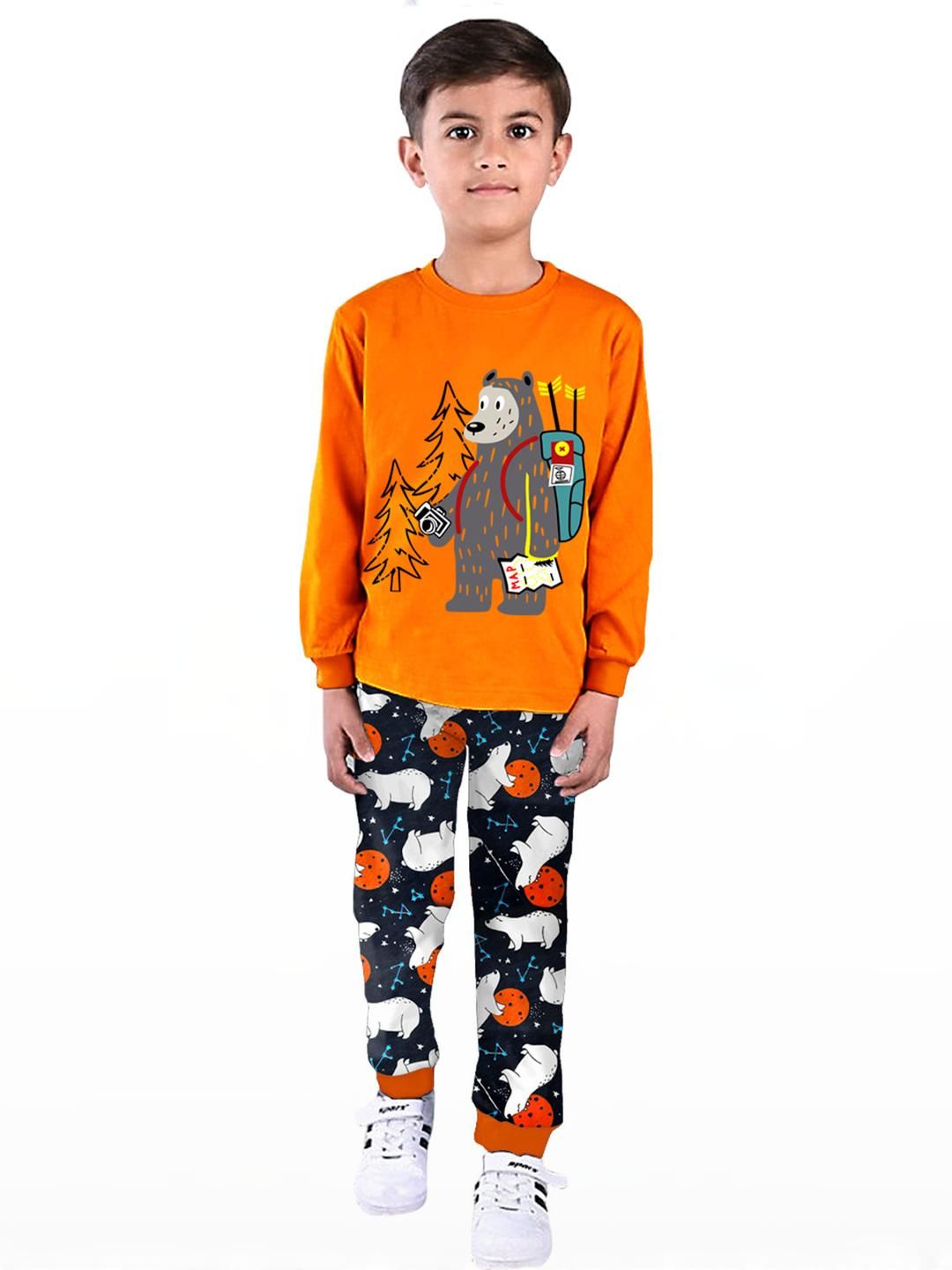 ACTLIVE Boys Orange Cotton Blend Clothing Set-picture-28