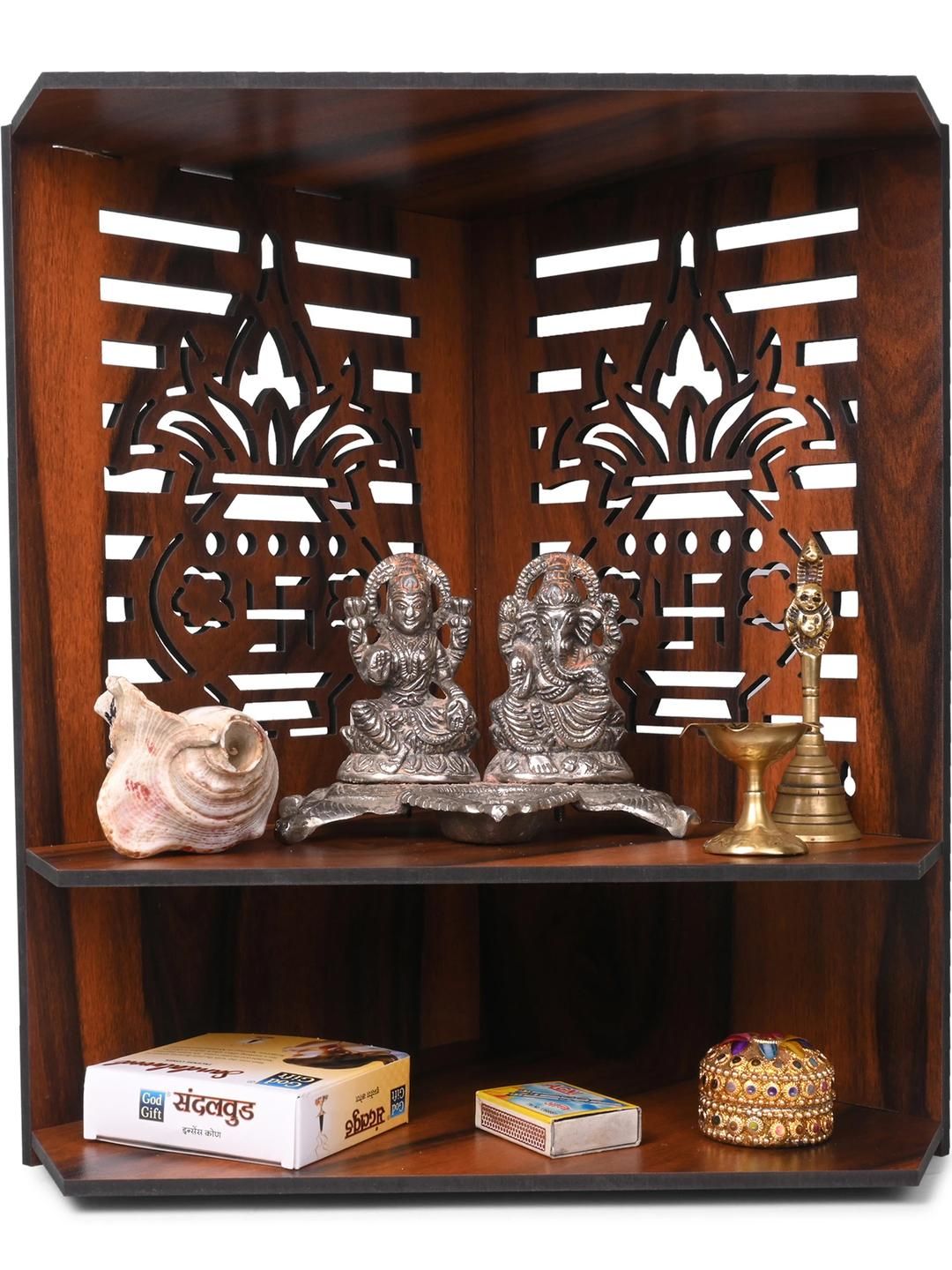 Gojeeva Brown Wall Mounted Temple-image-38