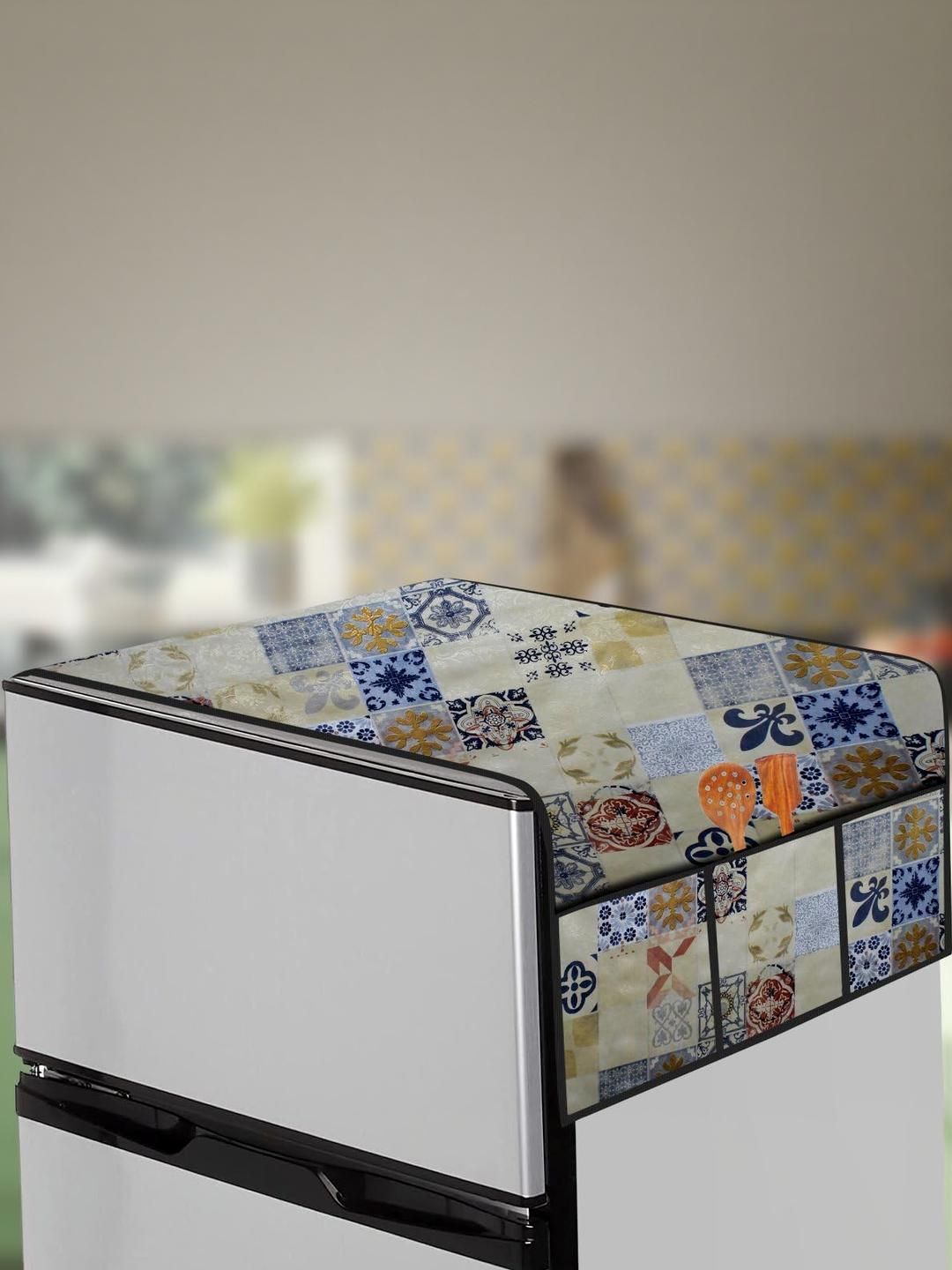 The Furnishing Tree Fridge Top Cover Compatible for Samsung RR20C1824CR/HL, 183 LTR WxL 65x111 in C-picture-14