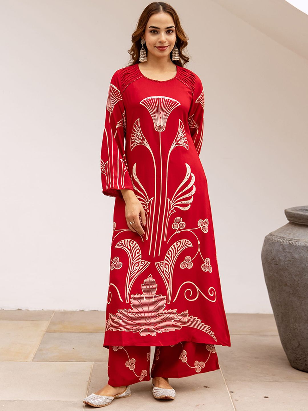 DIVASTRI Women Floral Printed Kurta with Palazzo