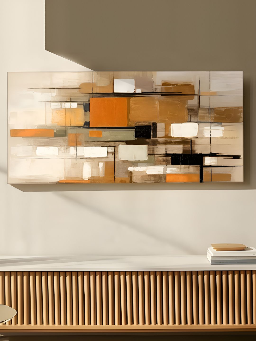 Art Street Brown & Beige Abstract Canvas Wall Art-picture-29