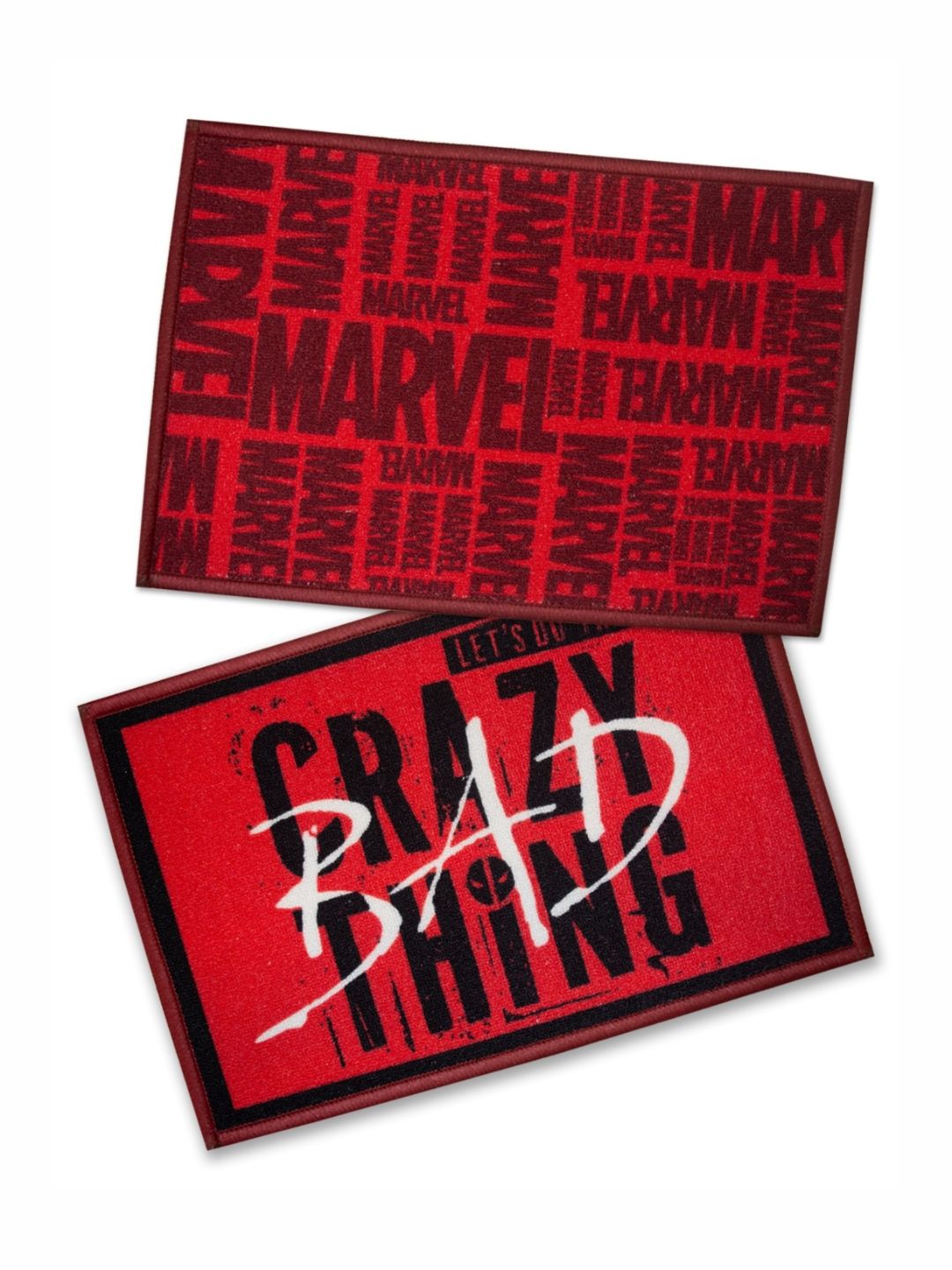 Athom Living 2-Pcs Black & Red Marvel Printed Anti-Skid Doormat-picture-32
