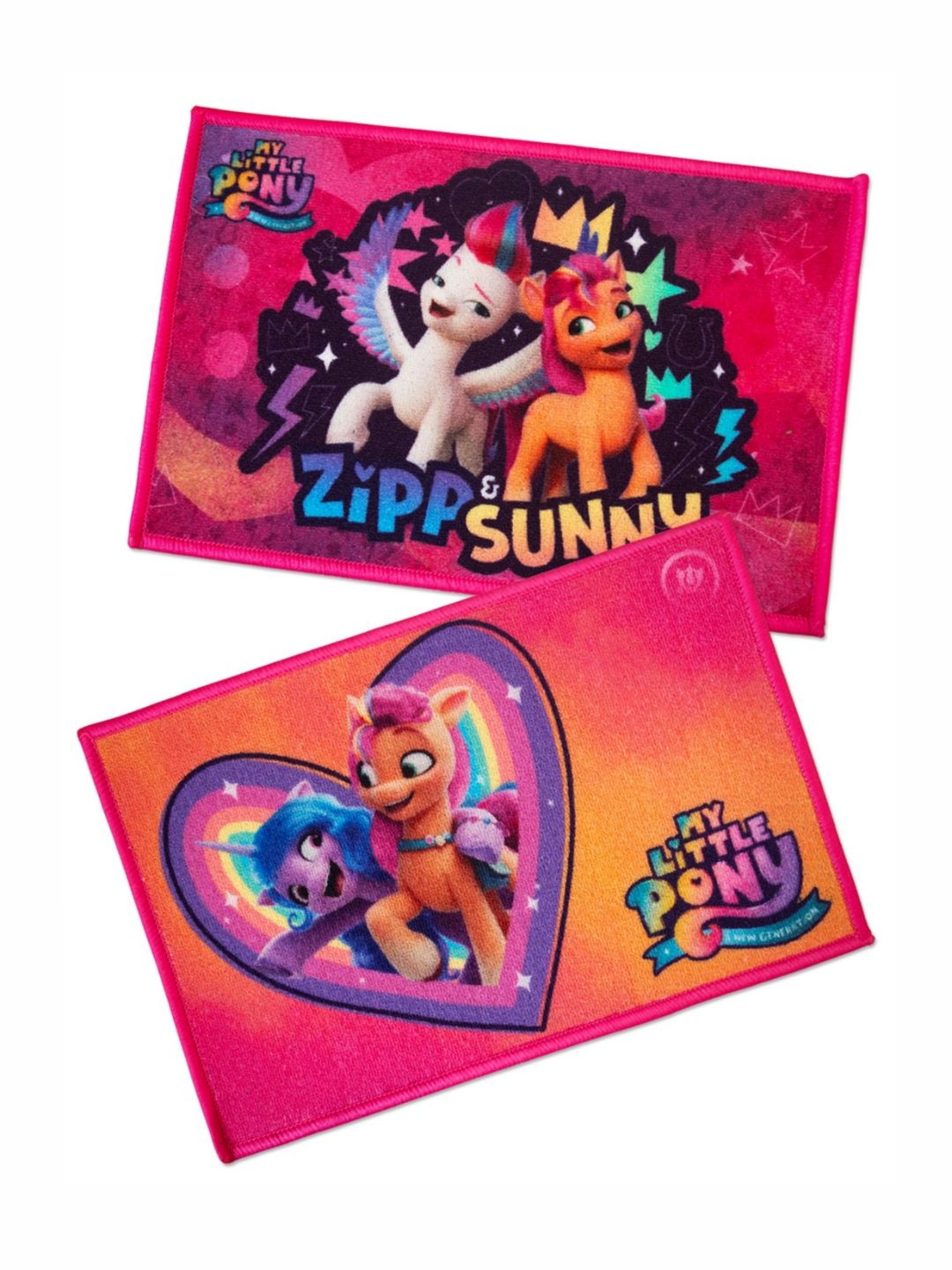 Athom Living Kids Pack of 2 Pink & Brown Printed Anti-Skid Doormats-picture-15