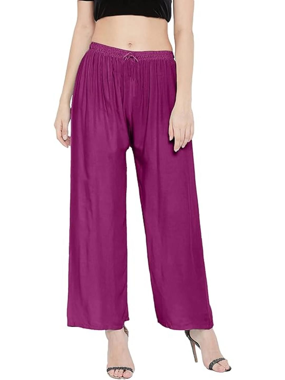Aura Glam Women Solid Rayon Palazzos-image-48