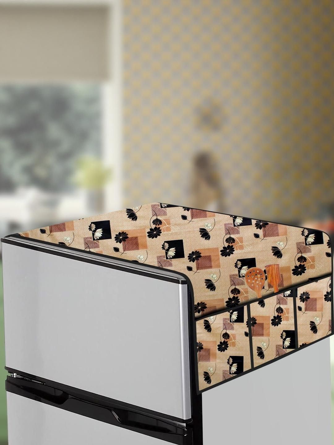 The Furnishing Tree Fridge Top Cover Compatible for Samsung RT30C3442S9/HL, 256 LTR WxL 65x111 in C-picture-31