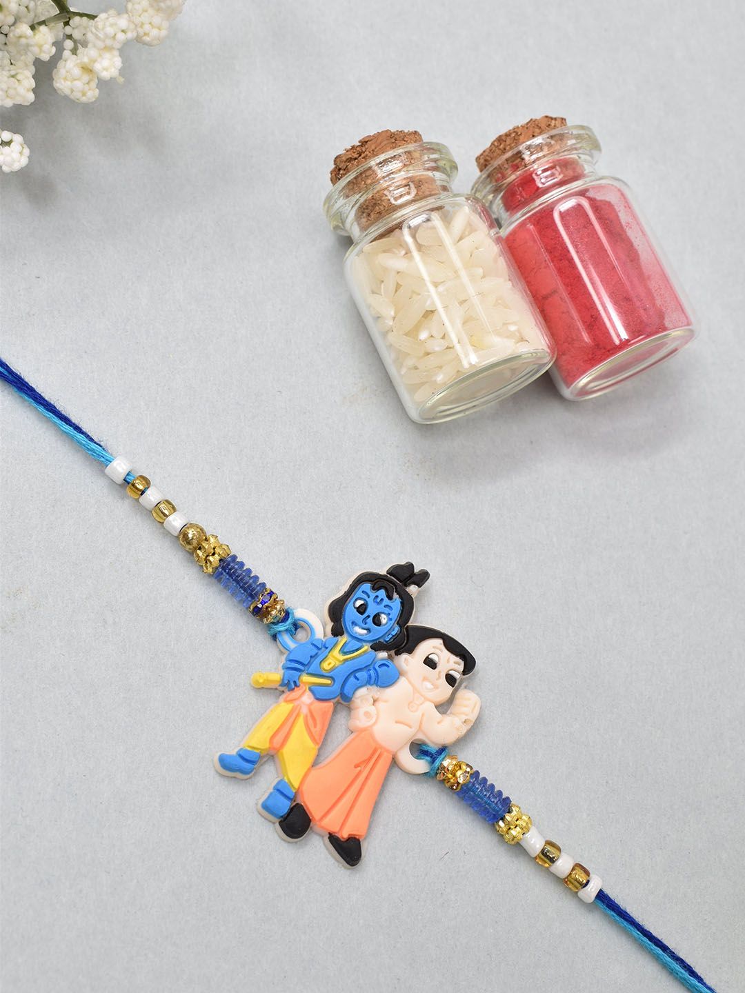 MEIRA JEWELLERY Rakhi With Greeting Card & Roli Chawal-picture-42