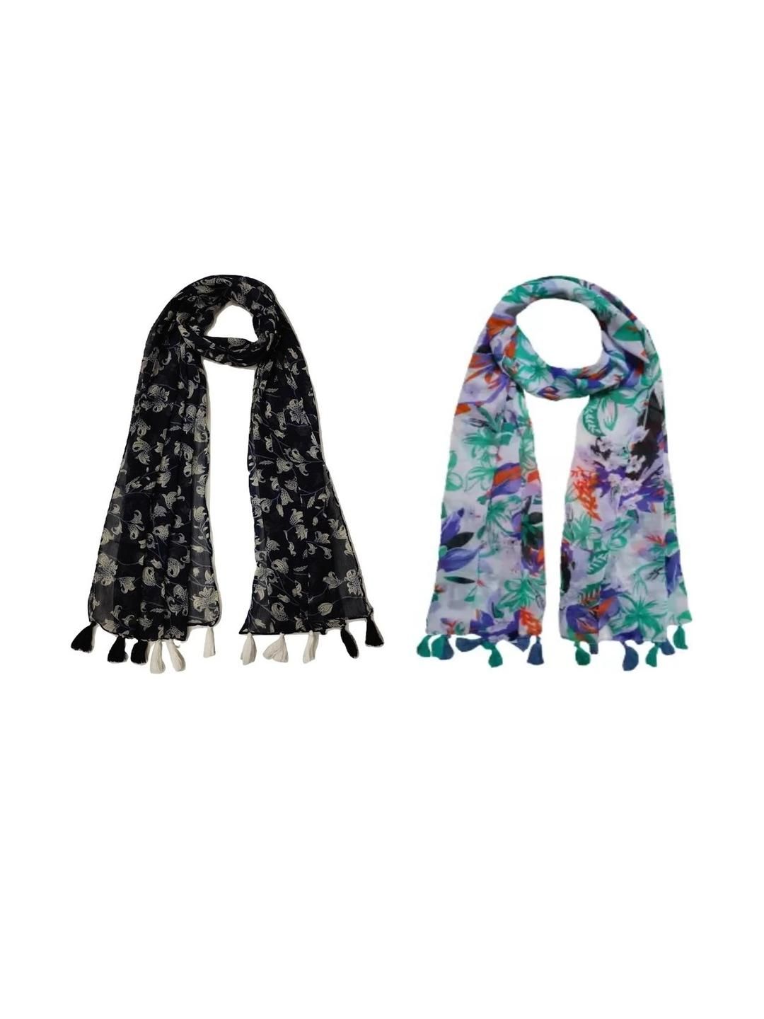 StoleVilla Women Pack Of 6 Floral Chiffon Stoles-picture-12