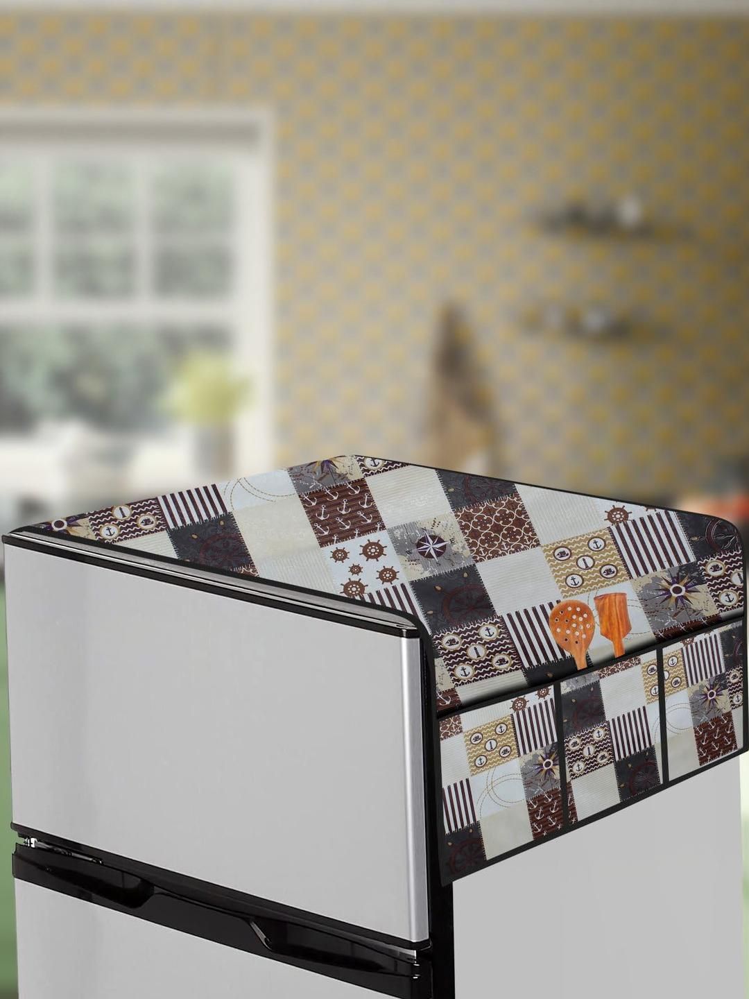 The Furnishing Tree Fridge Top Cover Compatible for Samsung RT30C3442S9/HL, 256 LTR WxL 65x111 in C-picture-32