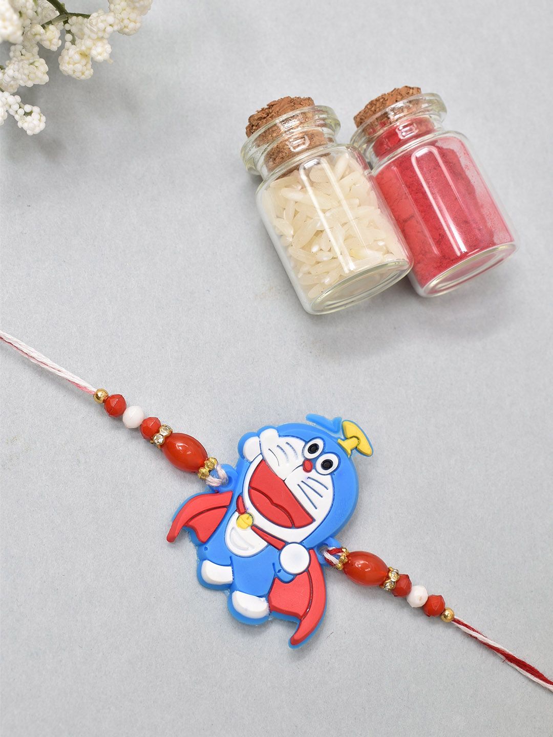 MEIRA JEWELLERY Rakhi With Greeting Card & Roli Chawal-picture-25