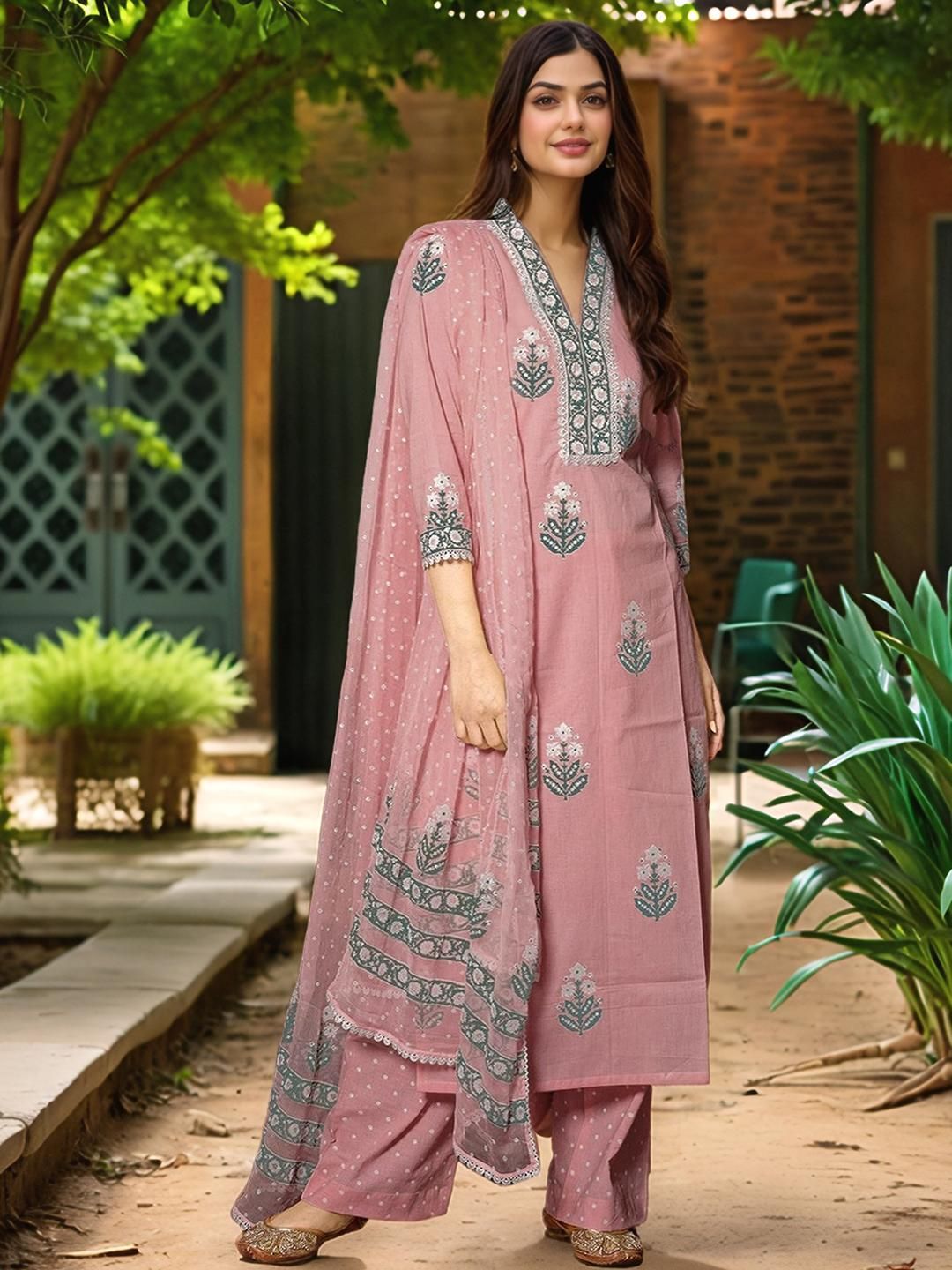 Aaghnya Women Printed Viscose Rayon Kurta Sets-picture-41