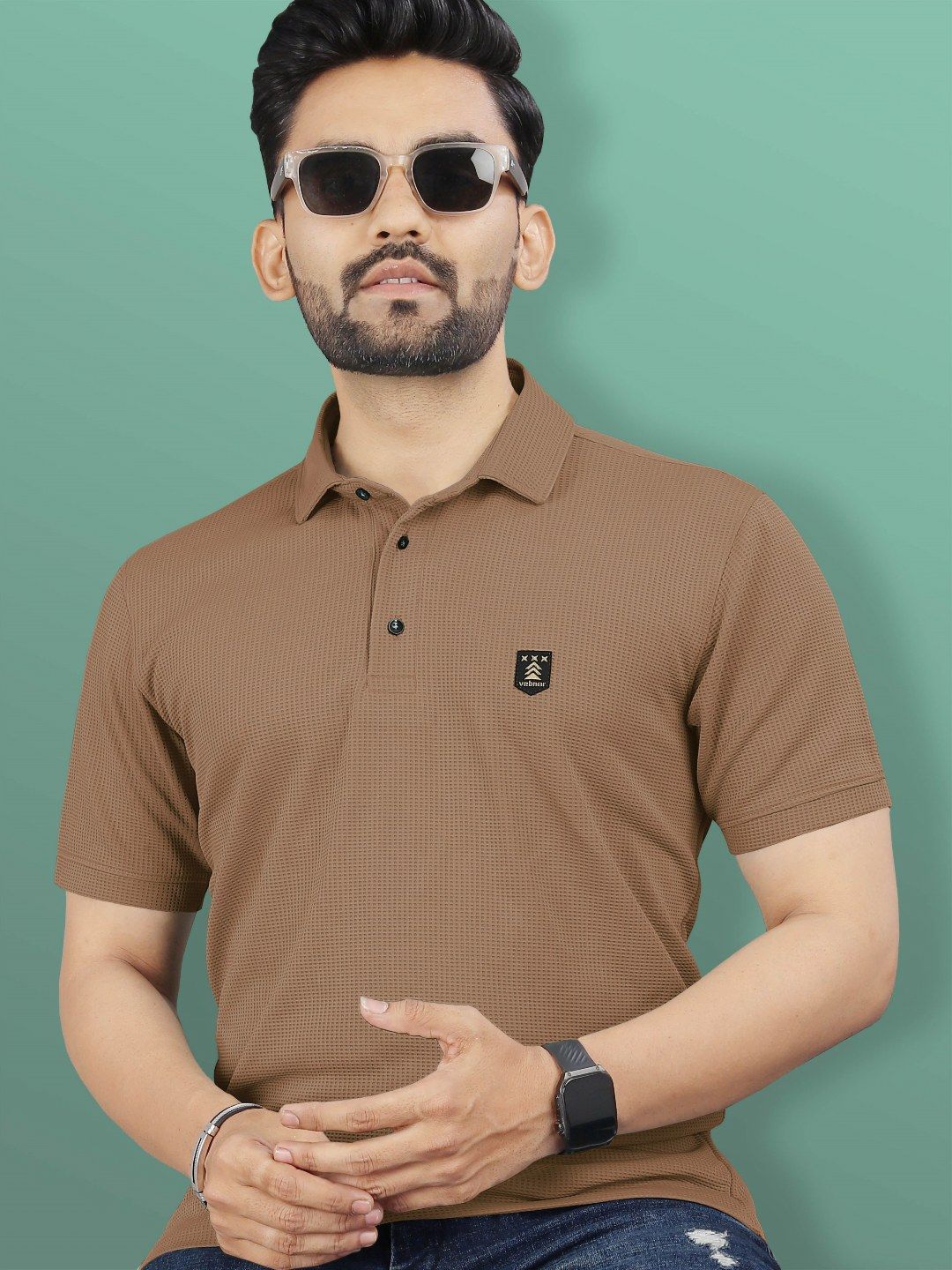 VeBNoR Men Self Design Polo Collar T-shirt-picture-21