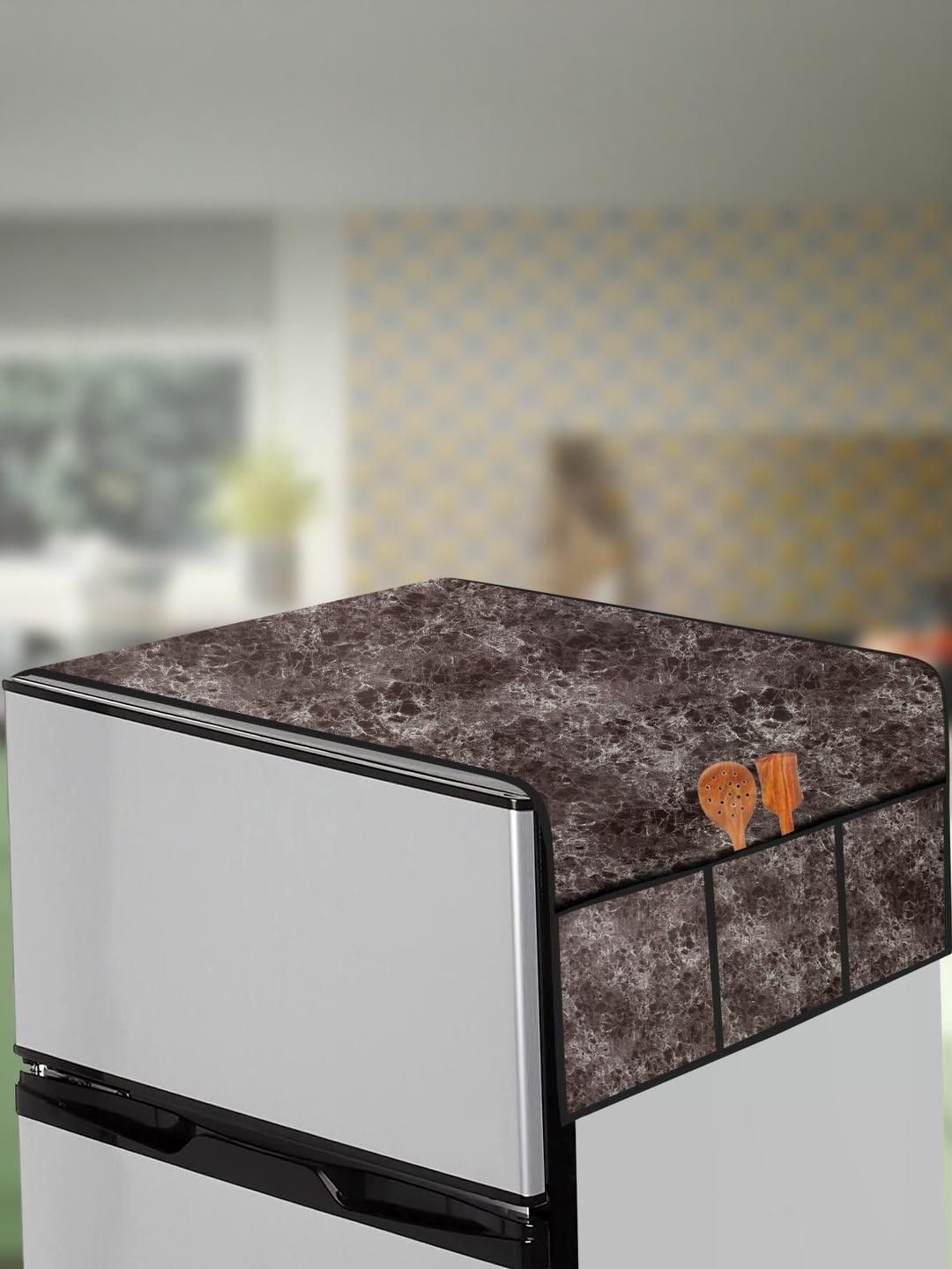 The Furnishing Tree Fridge Top Cover Compatible for Samsung RR20C1723S8/HL, 183 LTR WxL 65x111 in C-picture-21