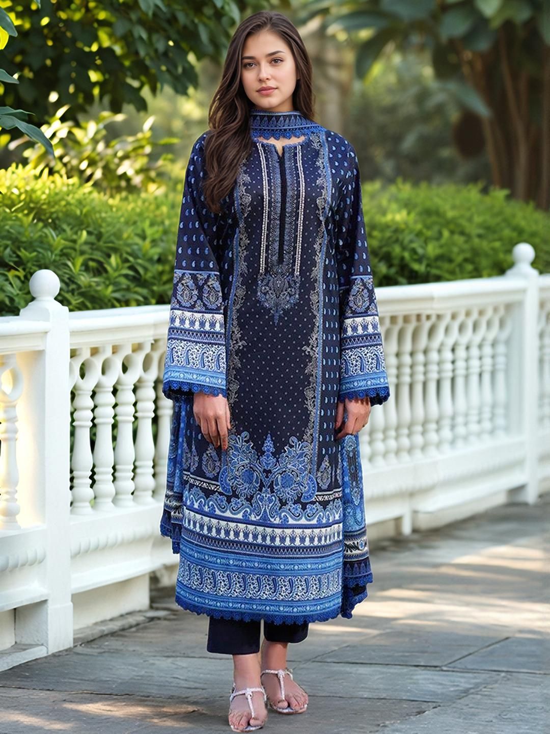 Aaghnya Women Printed Viscose Rayon Kurta Sets