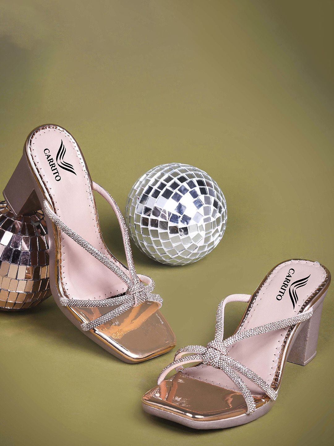 carrito Women Embellished Block Heel Sandals-picture-38