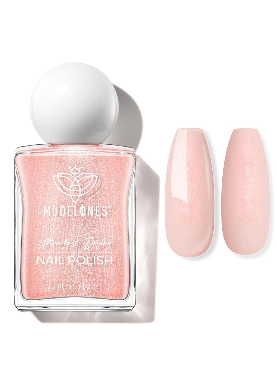 Modelones Ultra Fast Drying Nail Polish- 15 ml- Peachy Sunlight-image-48