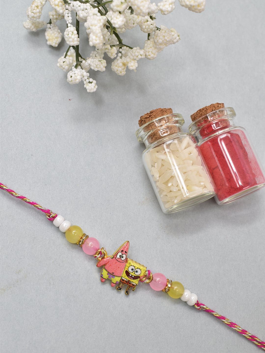 MEIRA JEWELLERY Rakhi With Greeting Card & Roli Chawal-picture-22