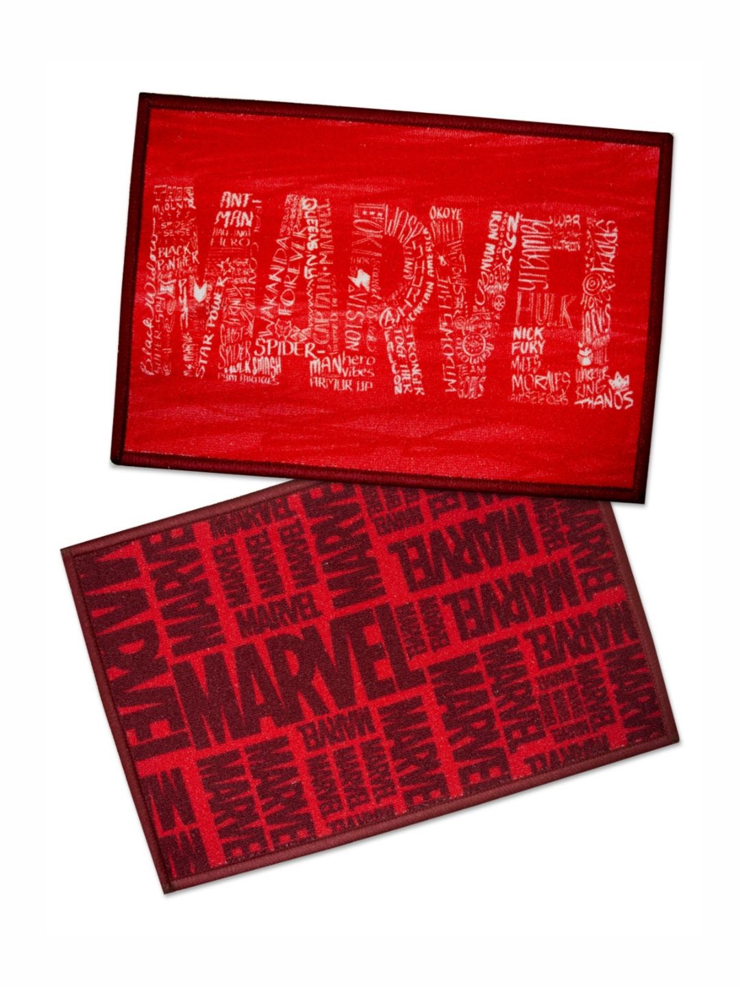 Athom Living 2-Pcs Red & Black Marvel Printed Anti-Skid Doormat-picture-7