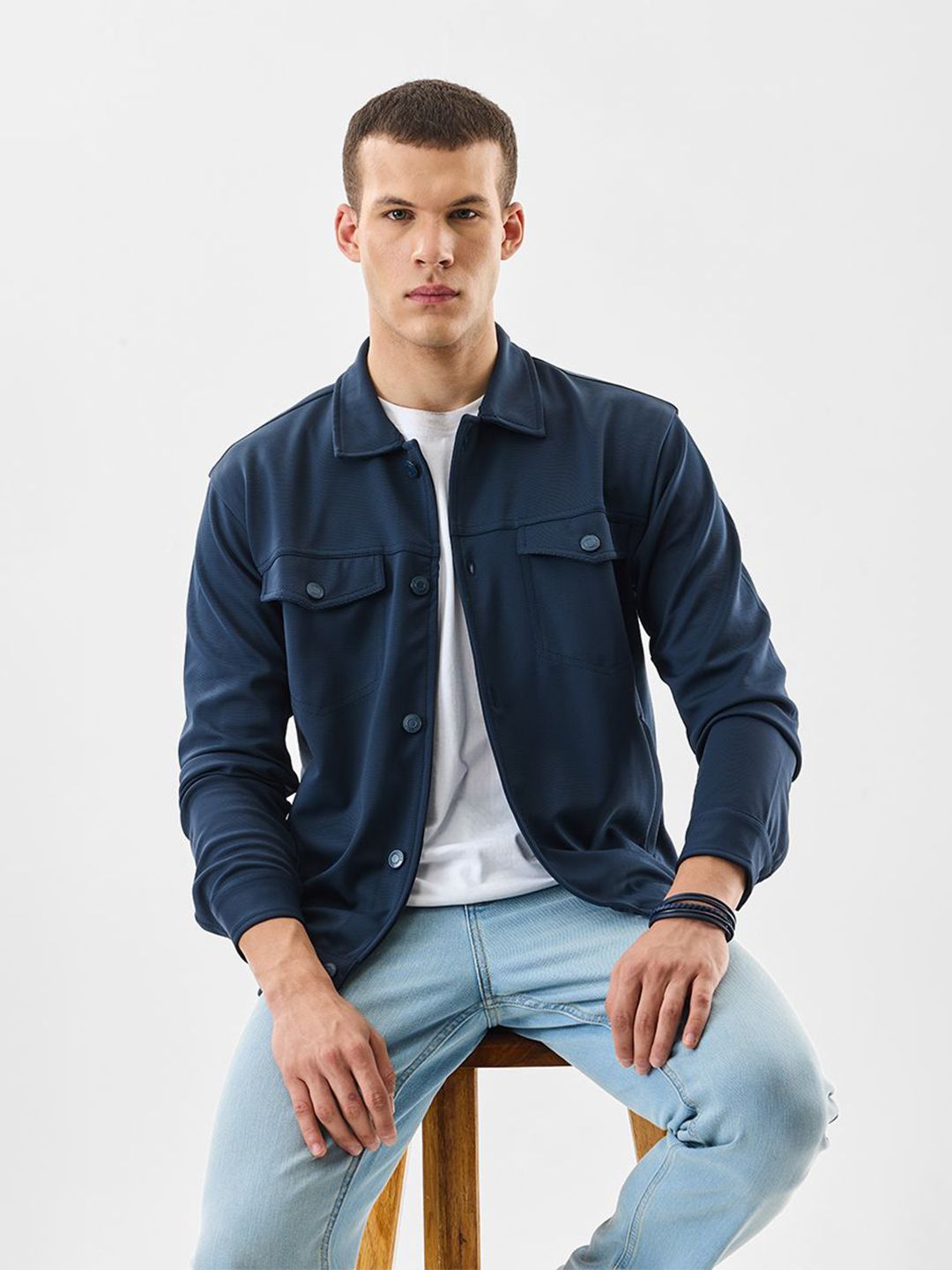 Snitch Self Design Lightweight Tailored Jacket-picture-42