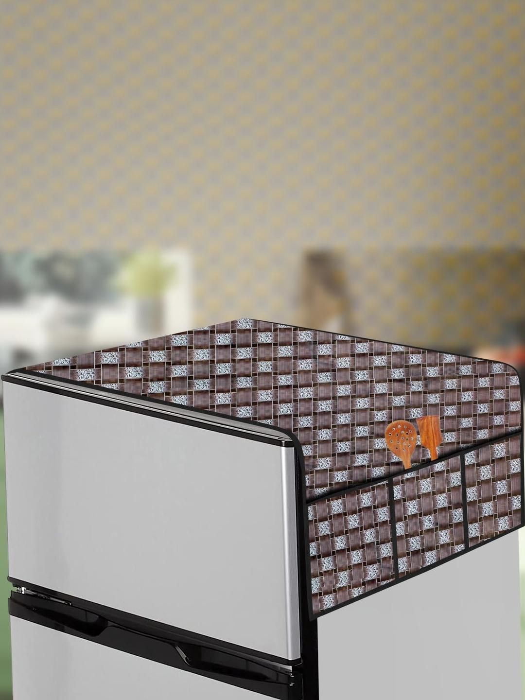 The Furnishing Tree Fridge Top Cover Compatible for Samsung RT37C4512S8/HL, 322 LTR WxL 65x111 in C-picture-28