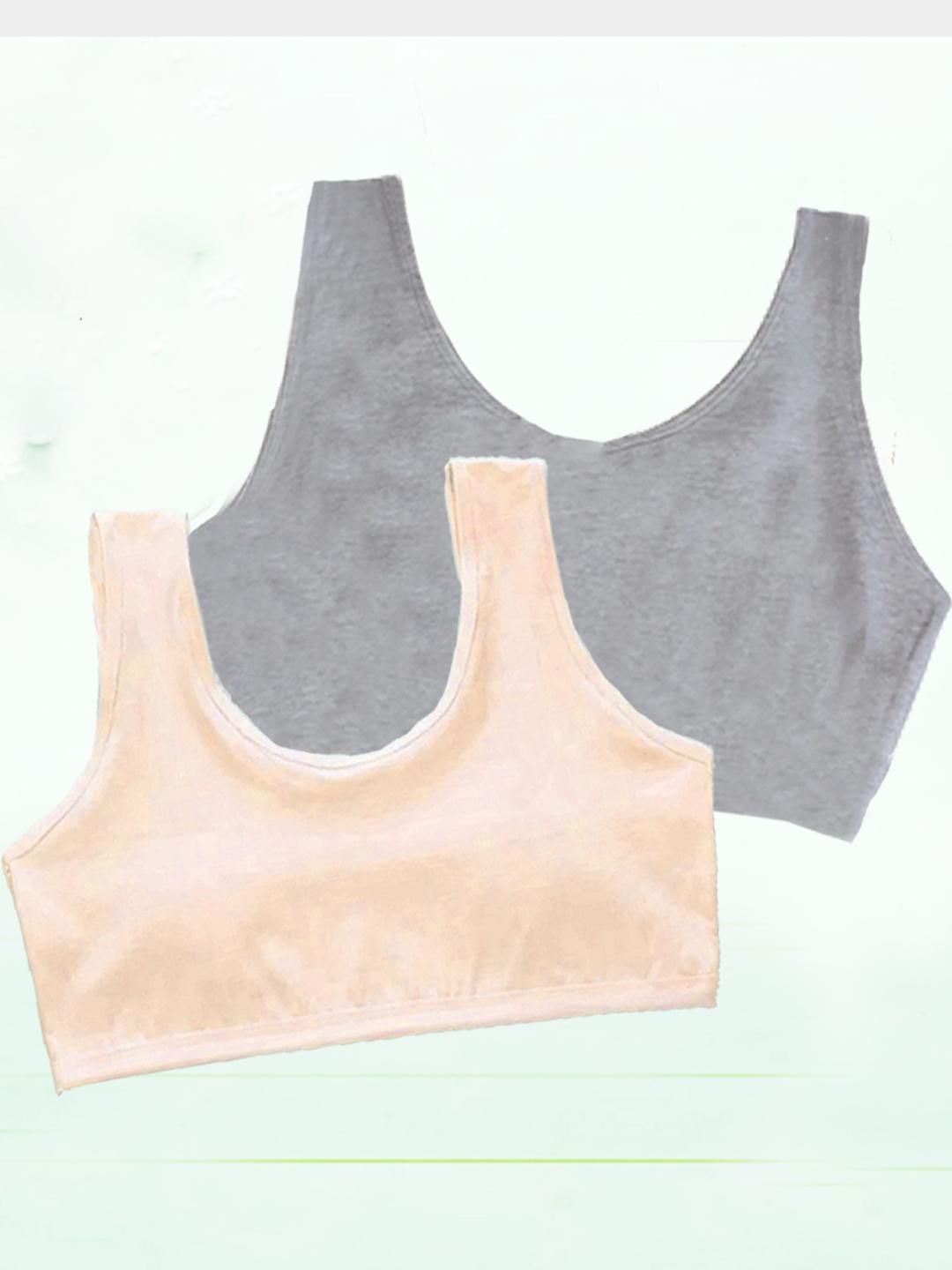 BRAAFEE Girls Pack Of 2 Solid Non Padded Camisole-picture-21