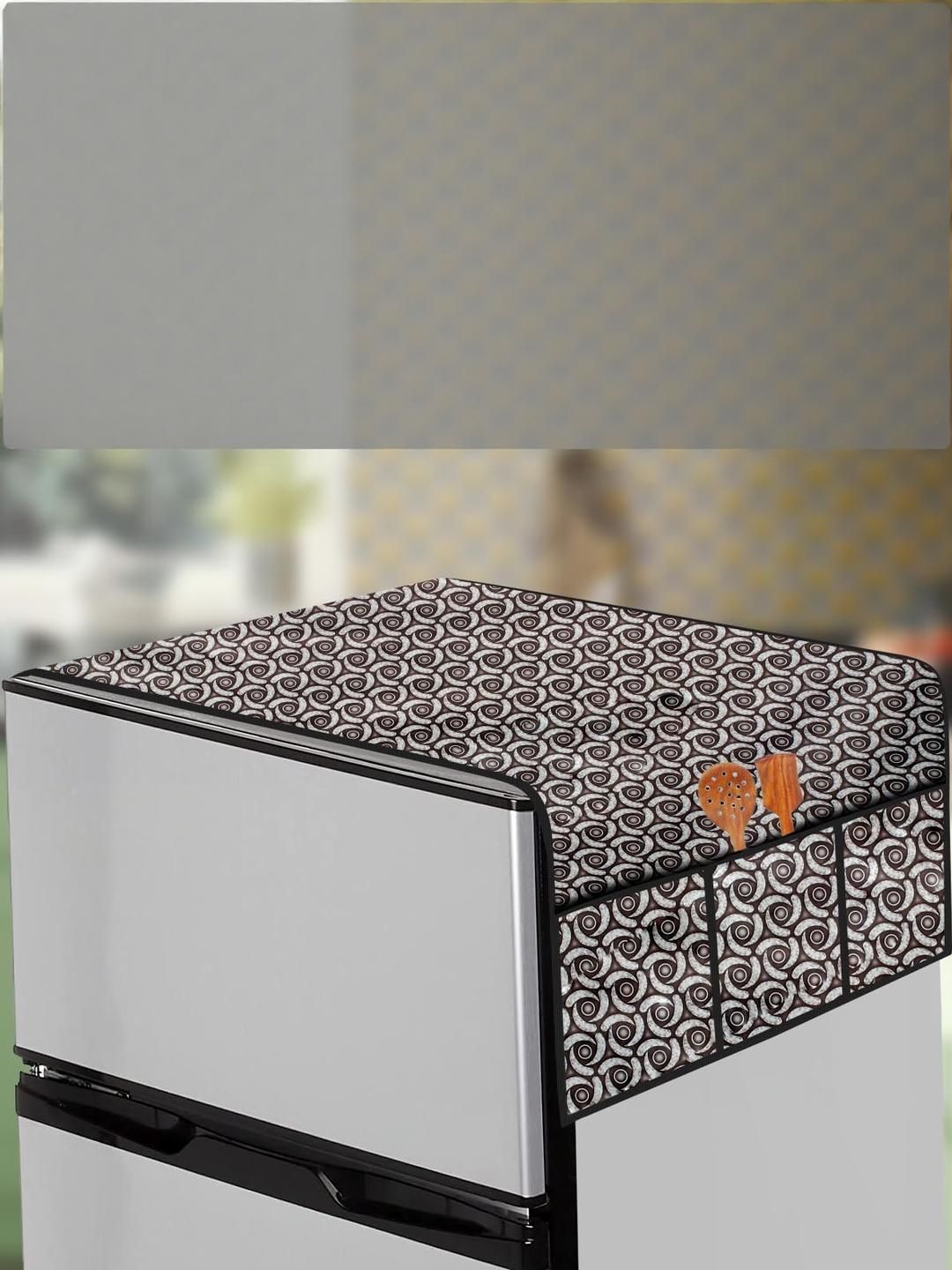 The Furnishing Tree Fridge Top Cover Compatible for Samsung RT28C3742S8/HL, 236 LTR WxL 65x111 in C-picture-41