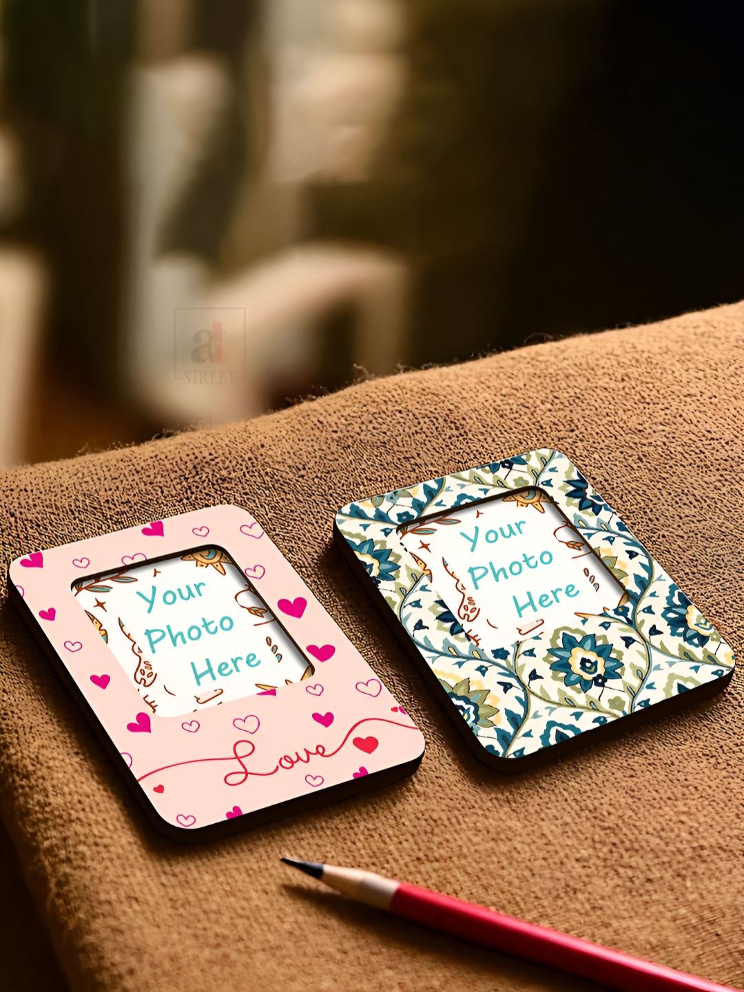 Art Street Pink & Green 2 Pieces Magnet Wall Photo Frames-picture-33