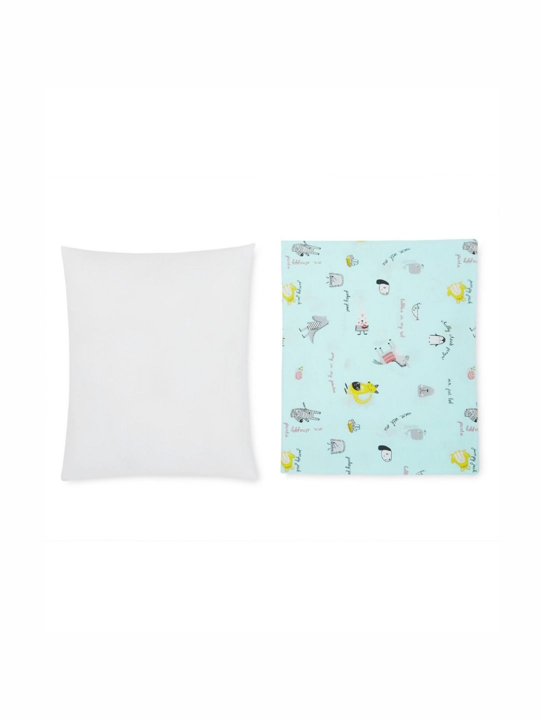 Portico Infants Kids Blue & White 2 Pieces Fibre Filled Cotton Lightweight Baby Pillows-picture-14