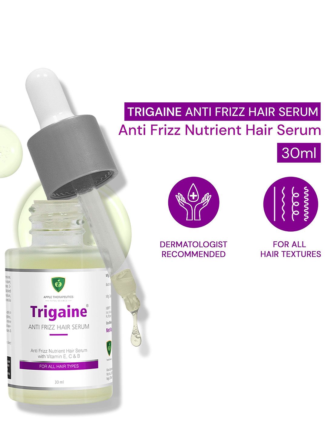 TRIGAINE Anti-Frizz Hair Serum With Argan Oil- 30 ml-image-7