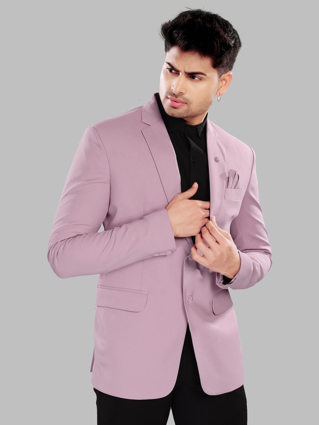 UR ETHICS Men Lavender Long Sleeved Blazer-picture-36