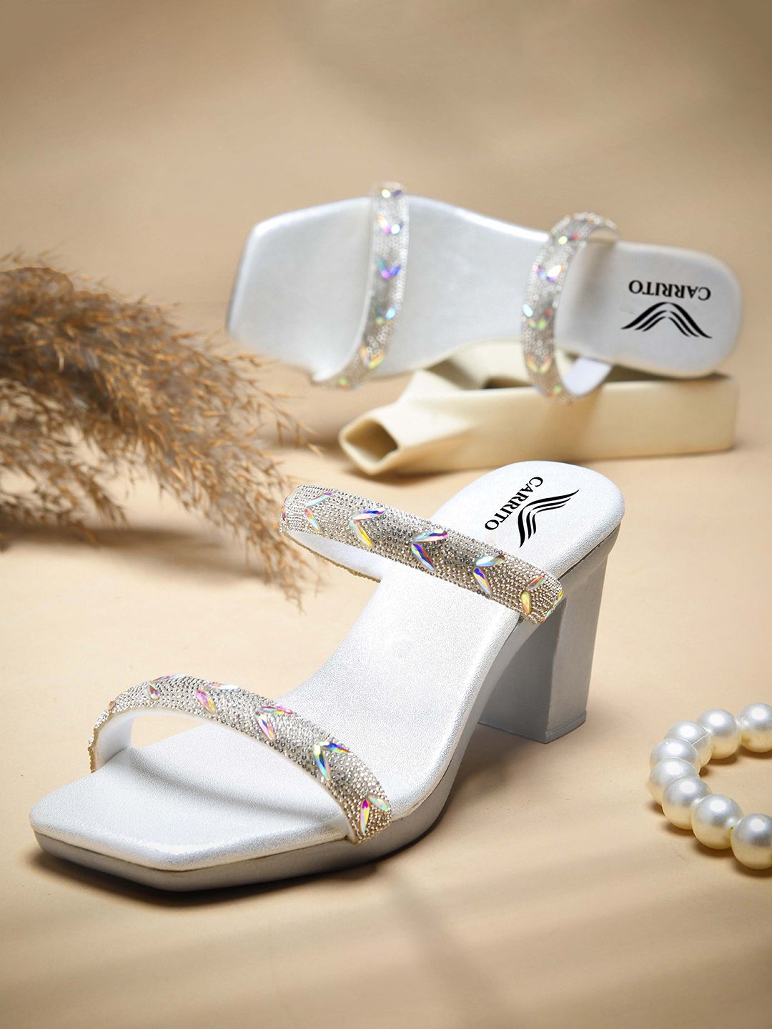 carrito Women Embellished Block Heel Sandals-picture-37