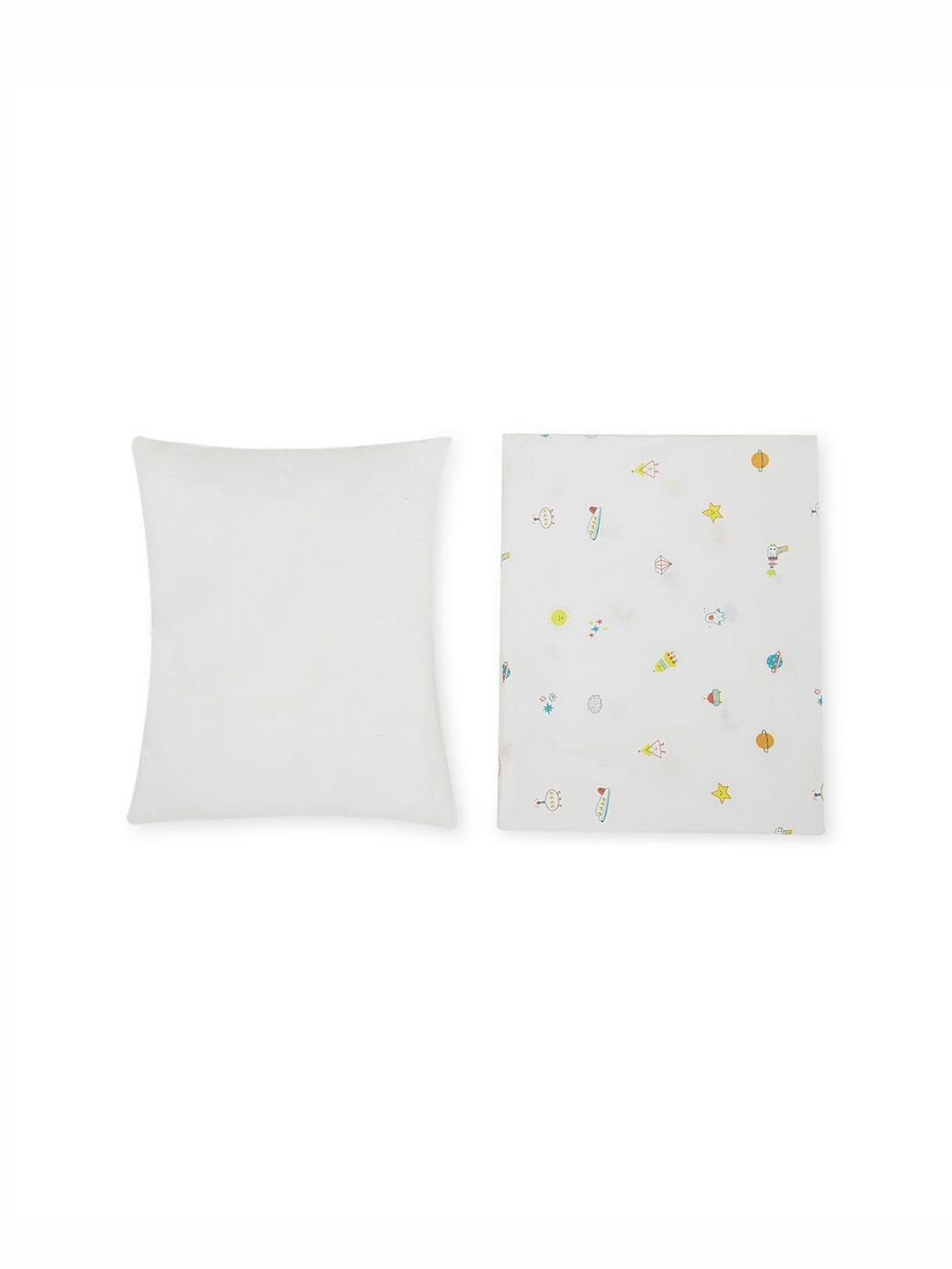 Portico White Set of 2 Fibre Filled Cotton Lightweight Baby Pillow-picture-5